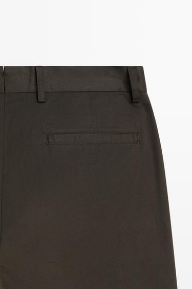 100% cotton wide-leg pants — BROWN 7