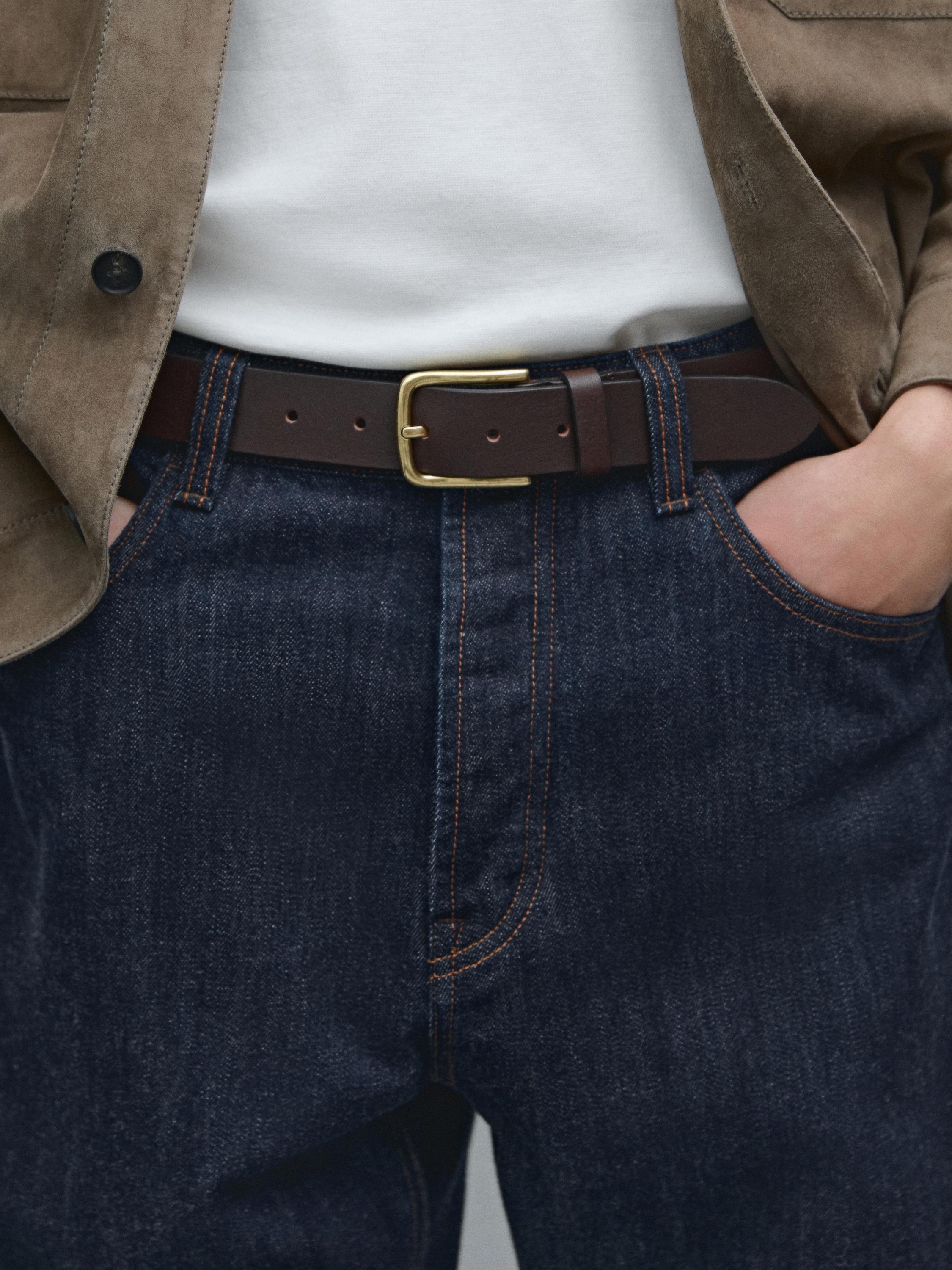 Soft nappa leather belt