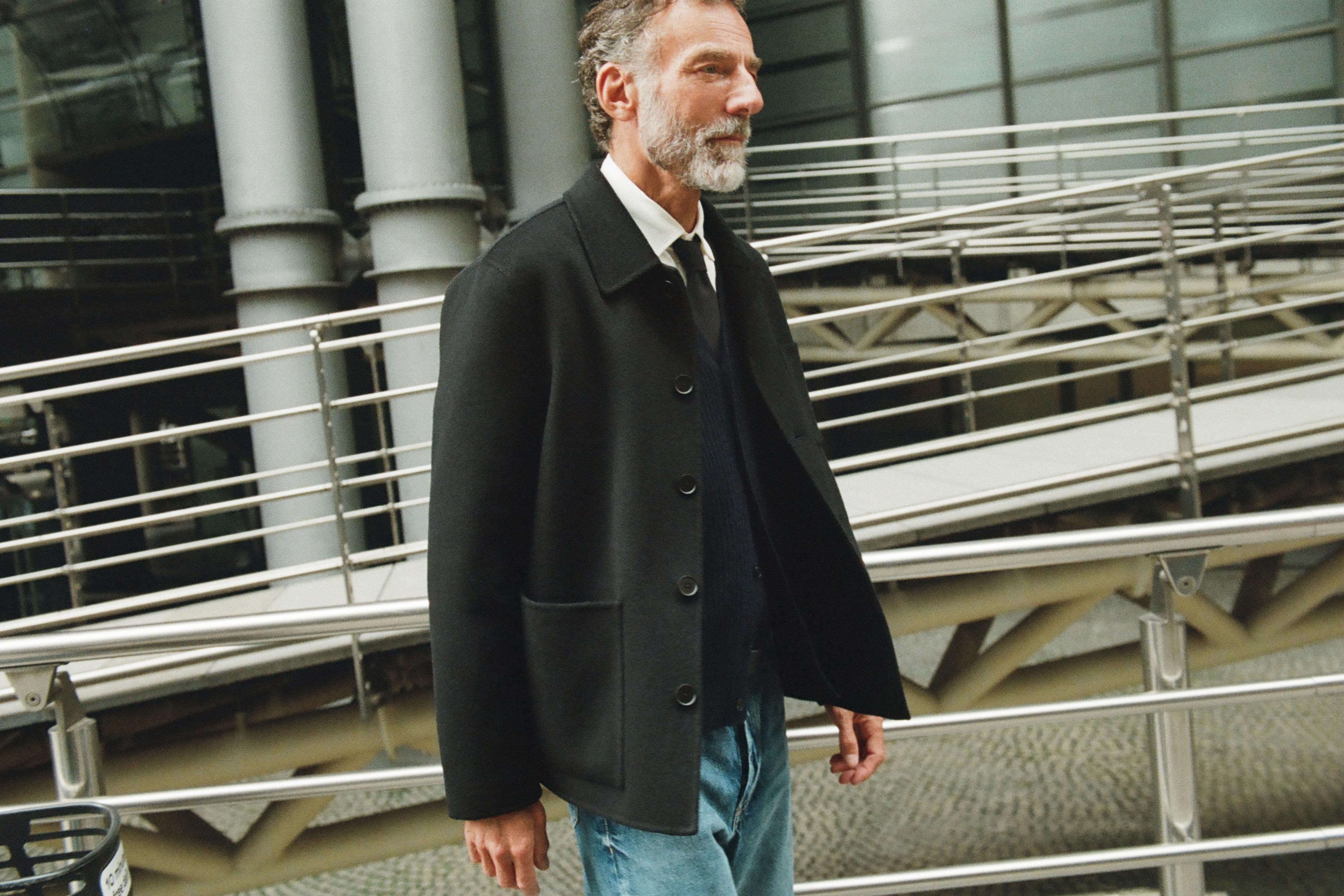 Wool overshirt with double pockets