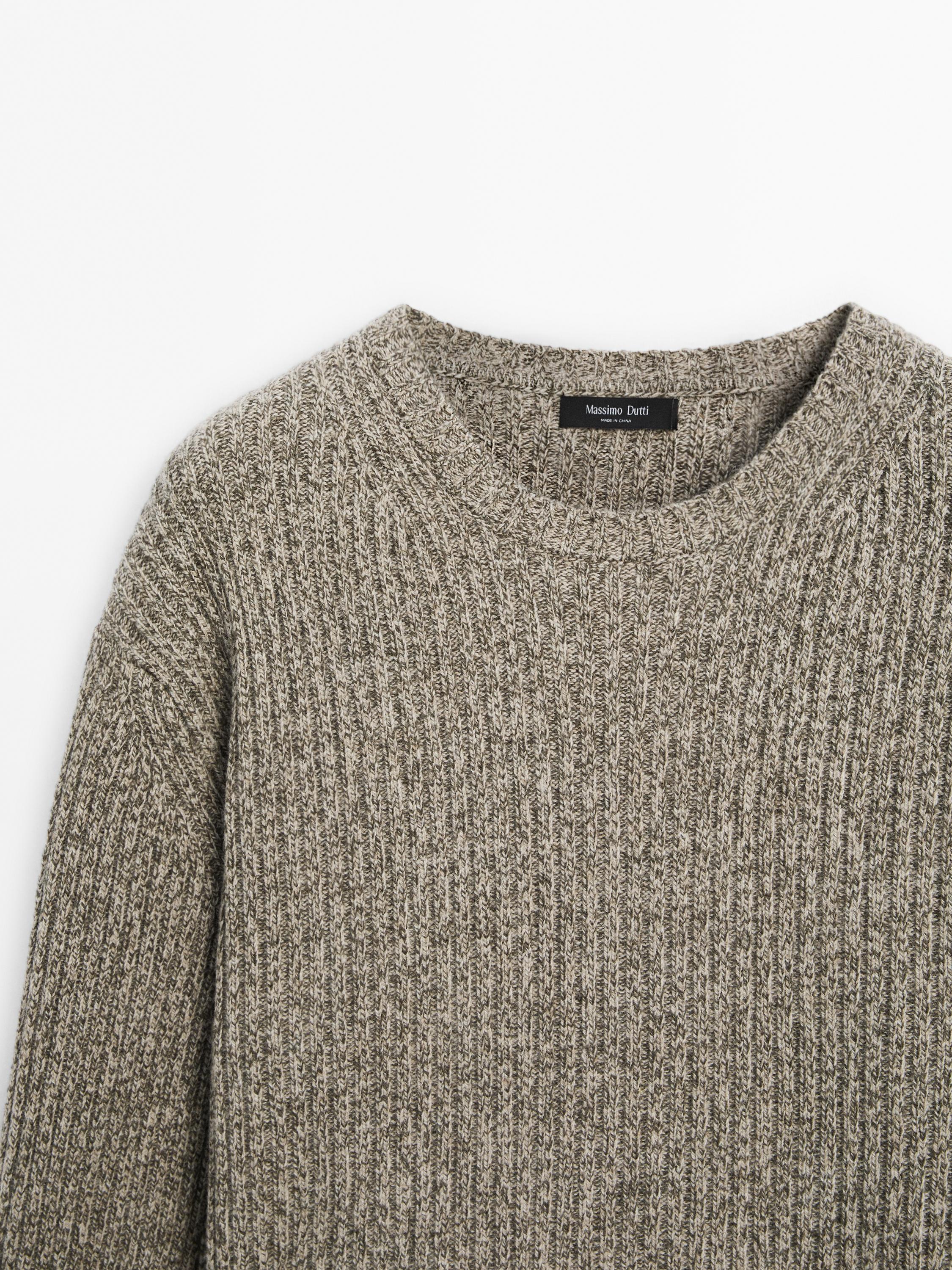 Knitted jumper mouline wool blend