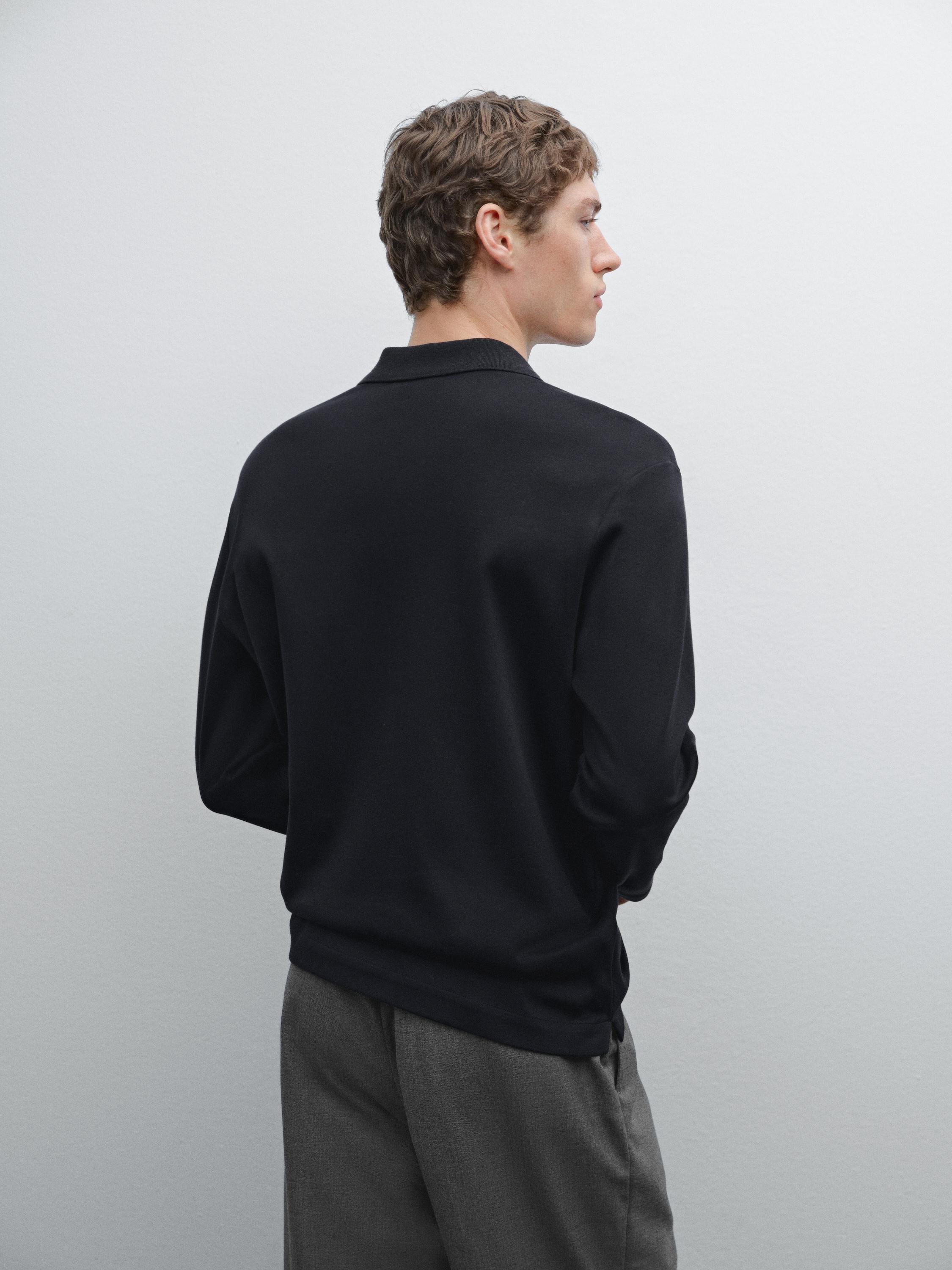 Long sleeve polo sweater