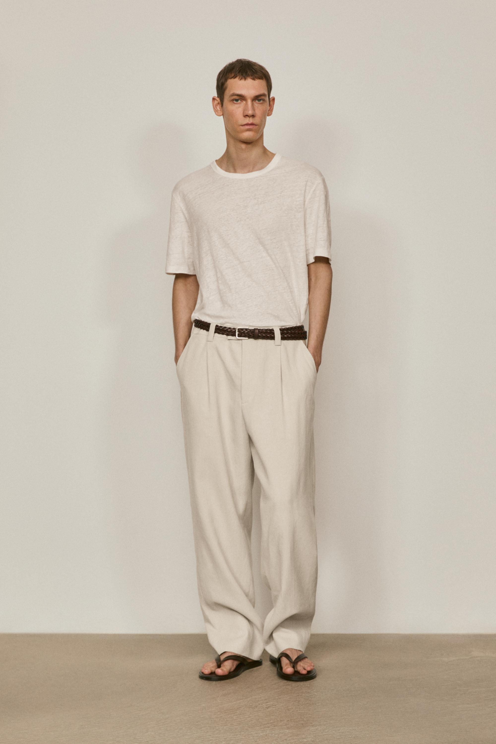 100% linen short sleeve T-shirt - LIMITED EDITION — Off white