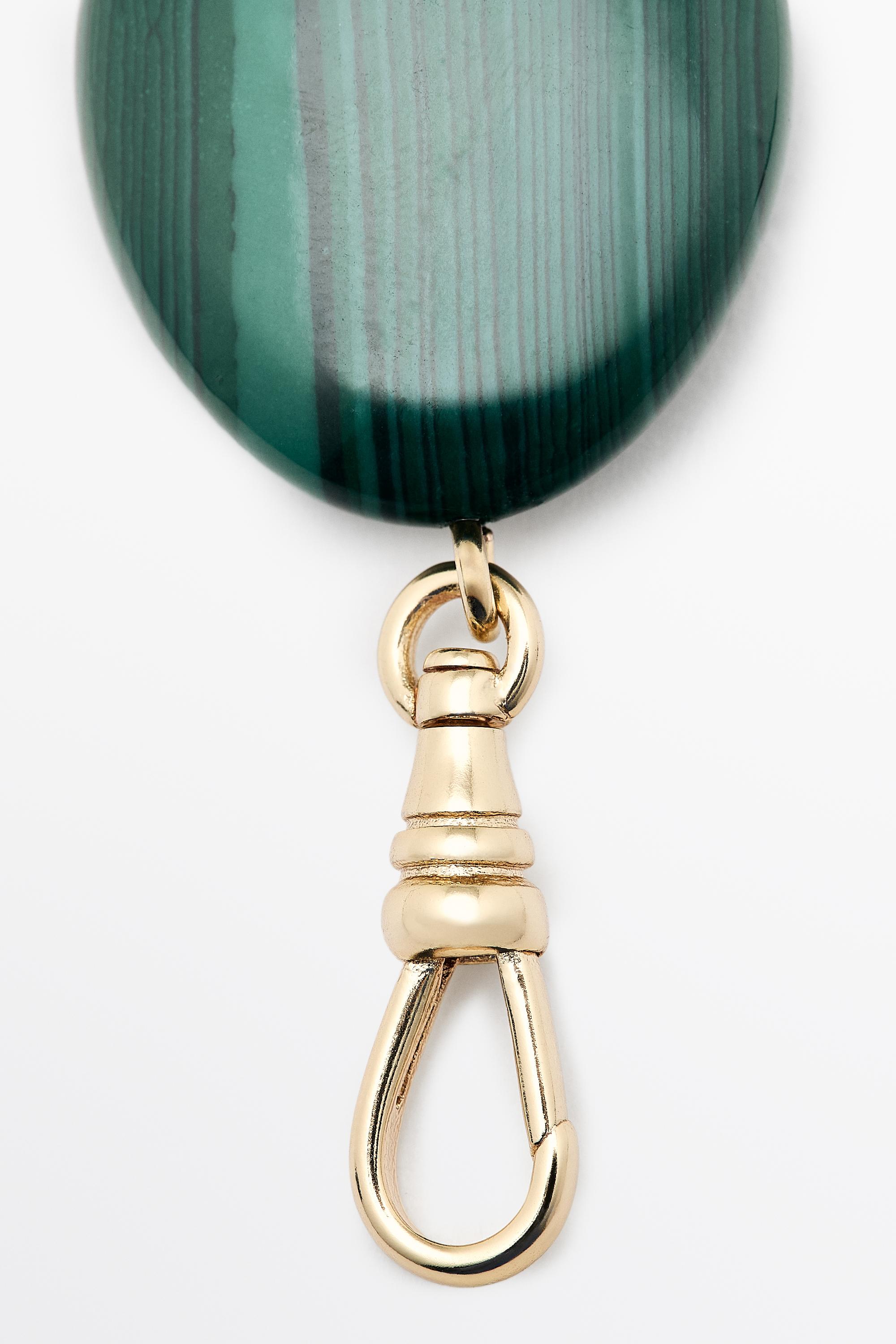 Malachite stone charm — GREEN