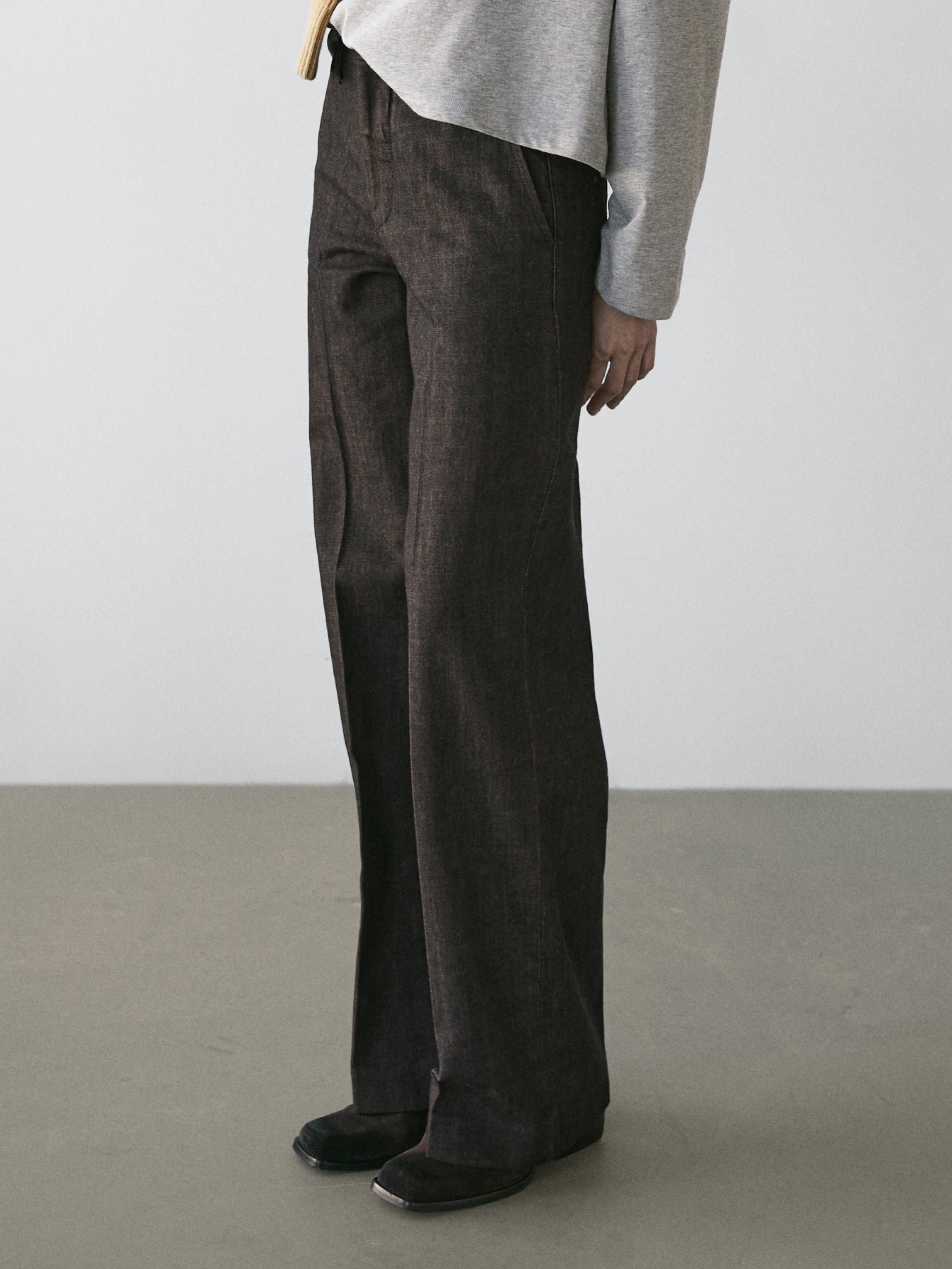 Mid-rise wide-leg jeans — NATURAL GREY