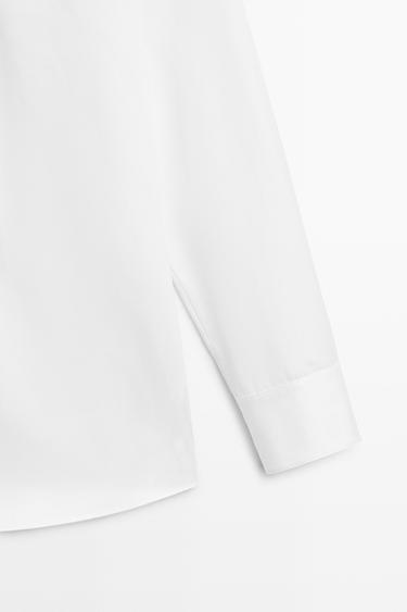 Oversize 100% cotton poplin shirt — WHITE 7