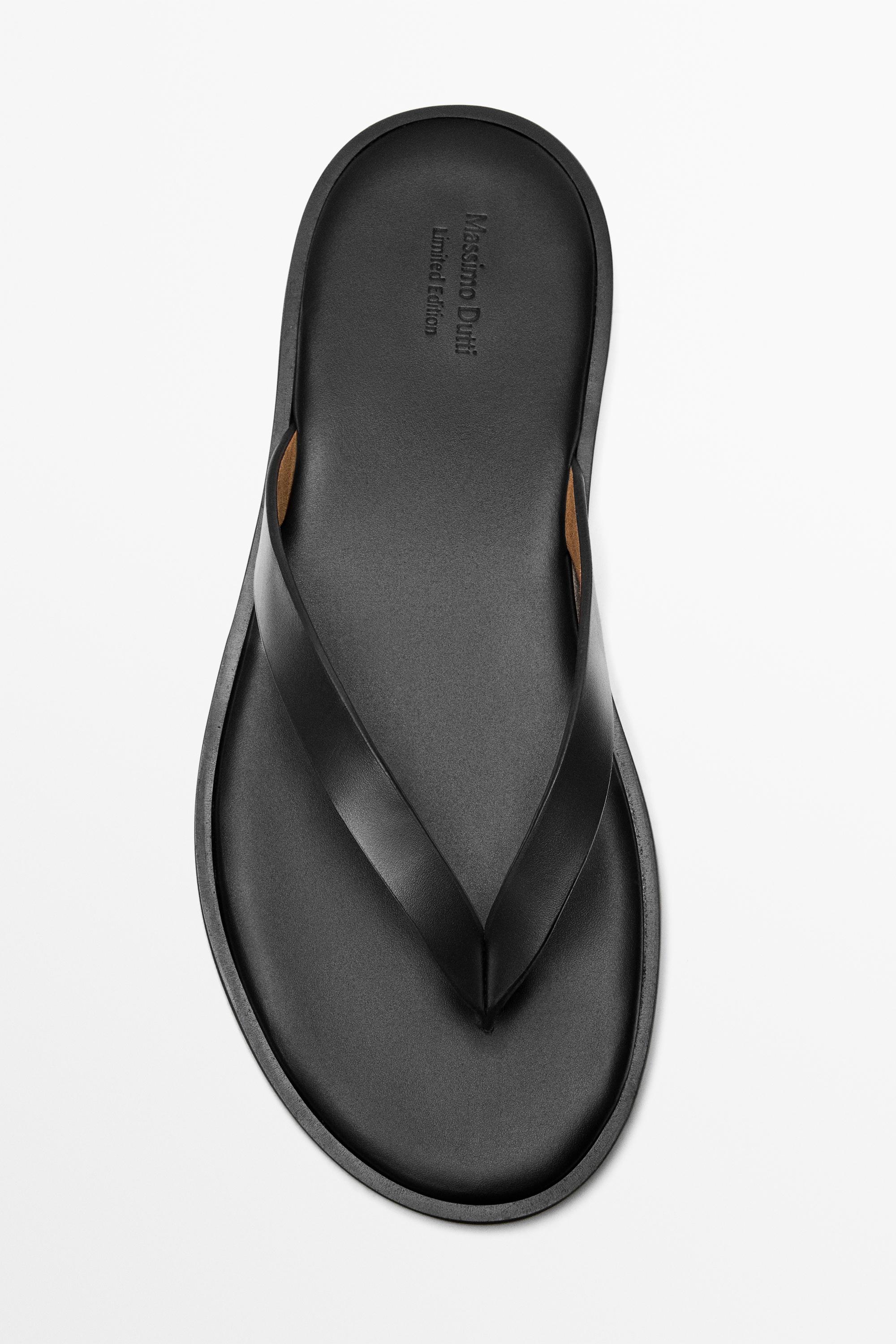 Nappa sandals with toe divider - Limited Edition — BLACK
