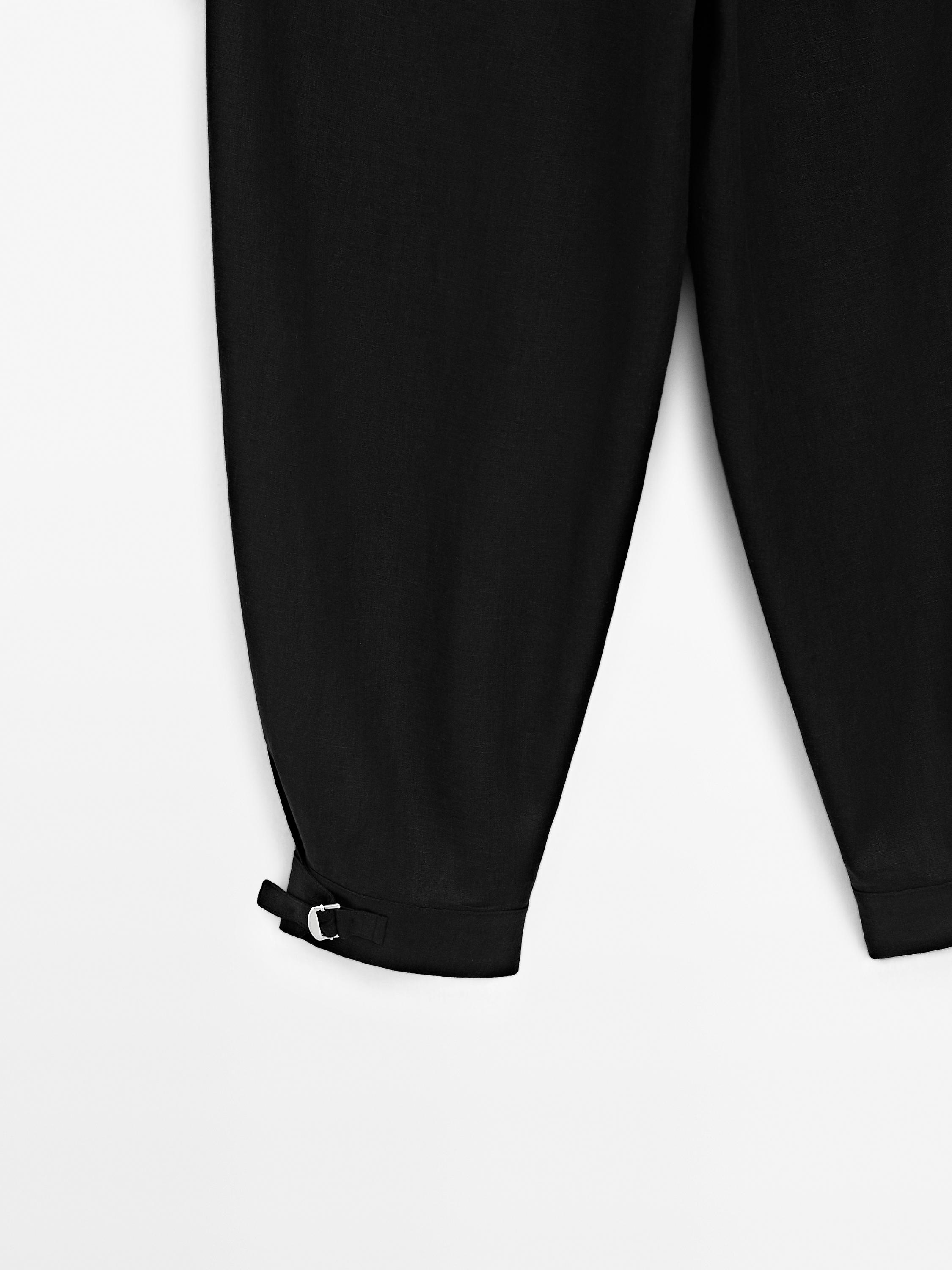 Sarouel trousers with buckled hems
