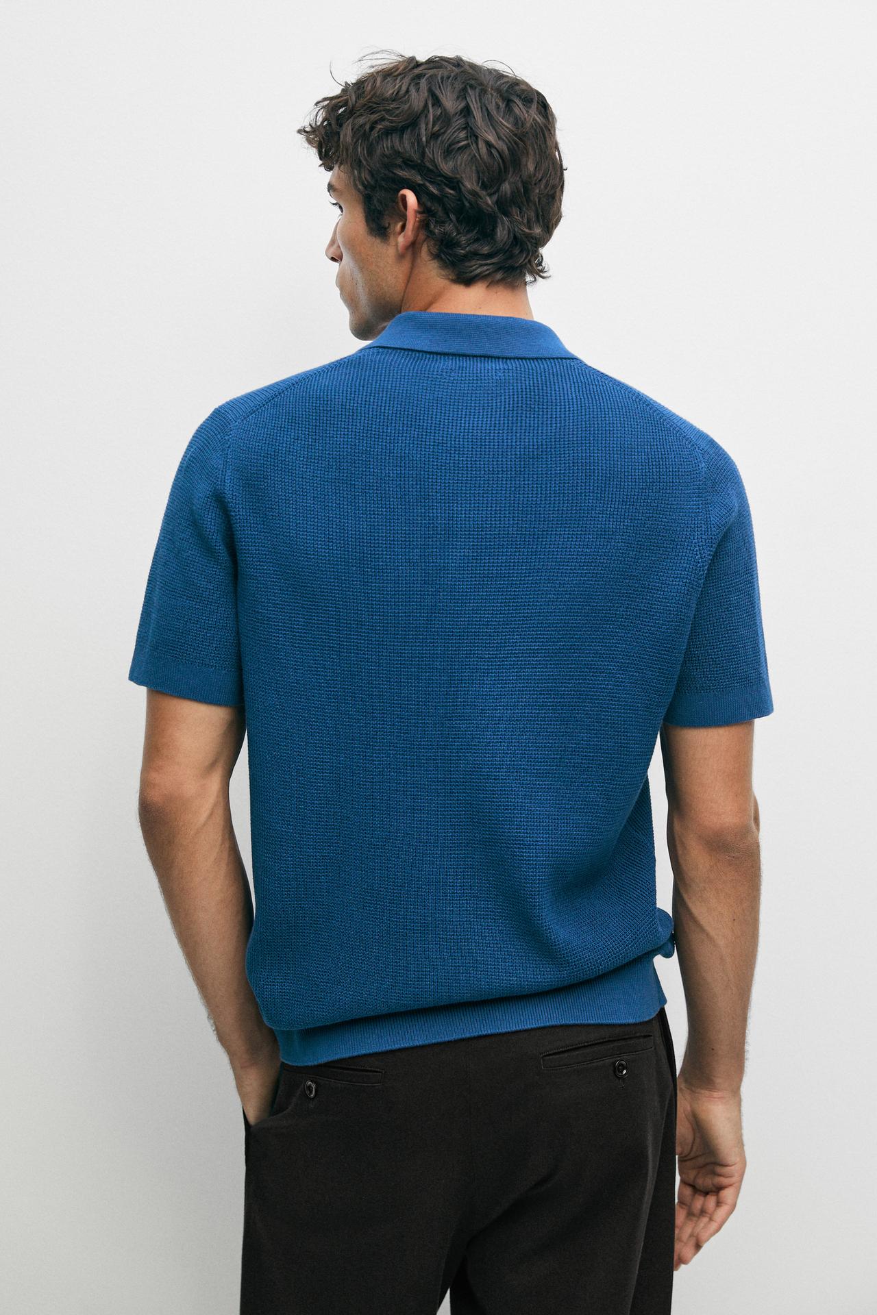 100% cotton short sleeve polo shirt — ELECTRIC BLUE