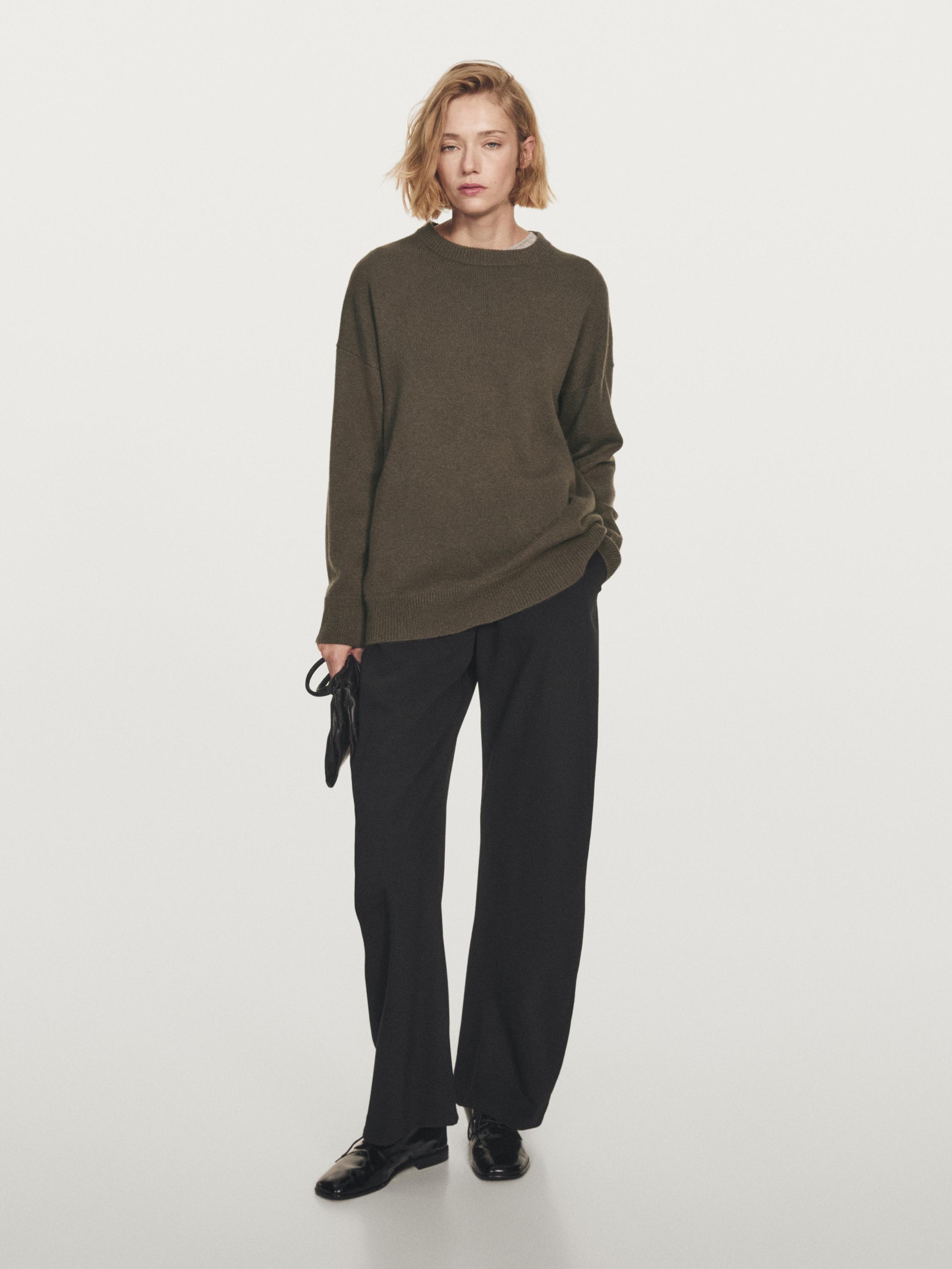 100% cashmere oversize knit sweater