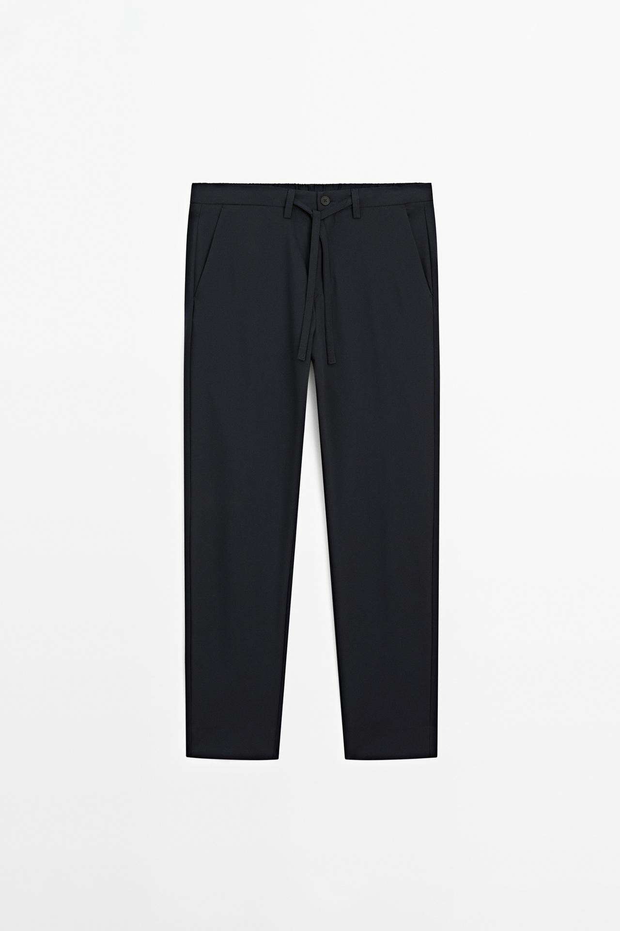 Regular-fit technical trousers — NAVY BLUE