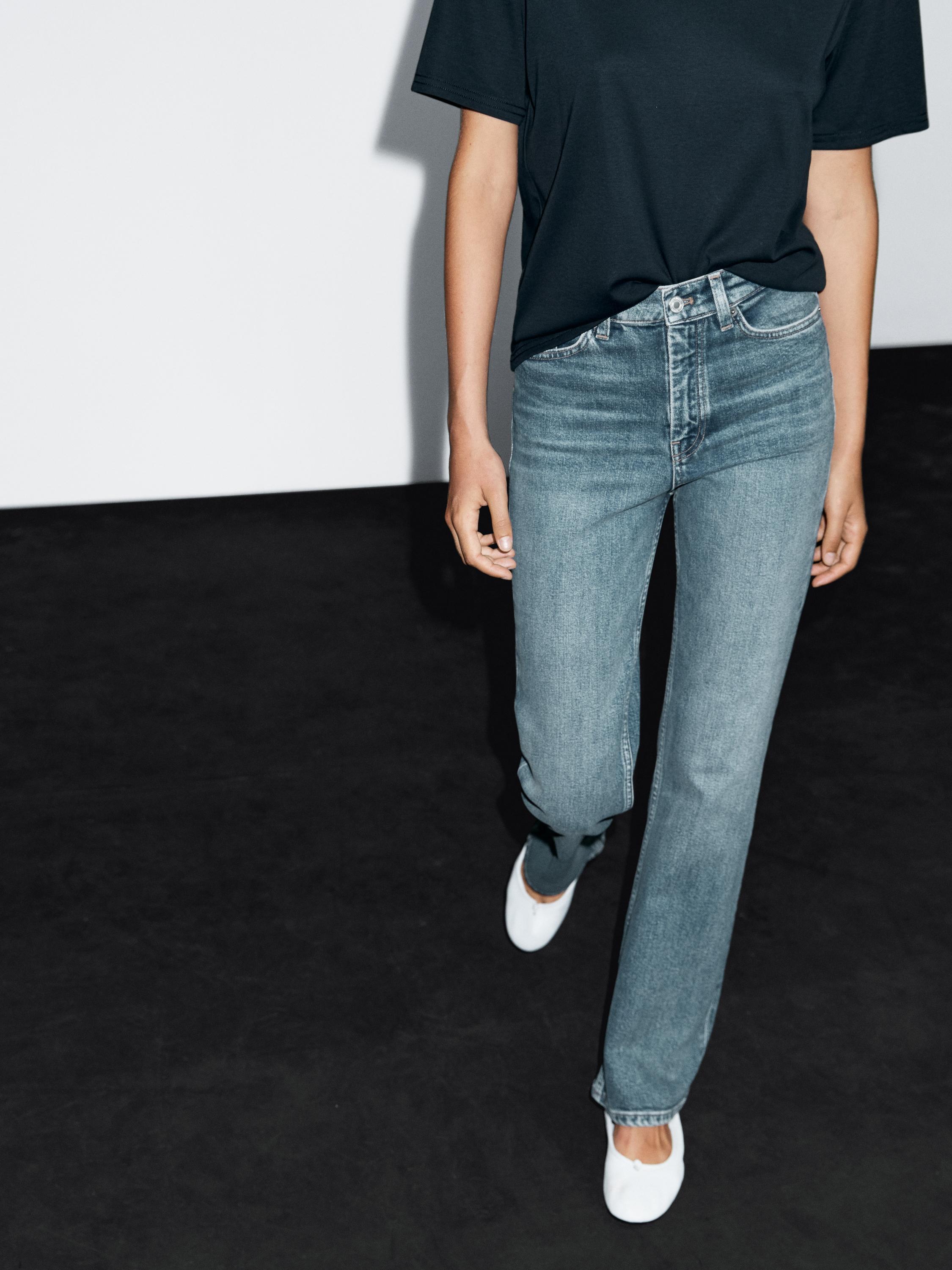 Τζιν ψηλόμεσο παντελόνι bootcut fit