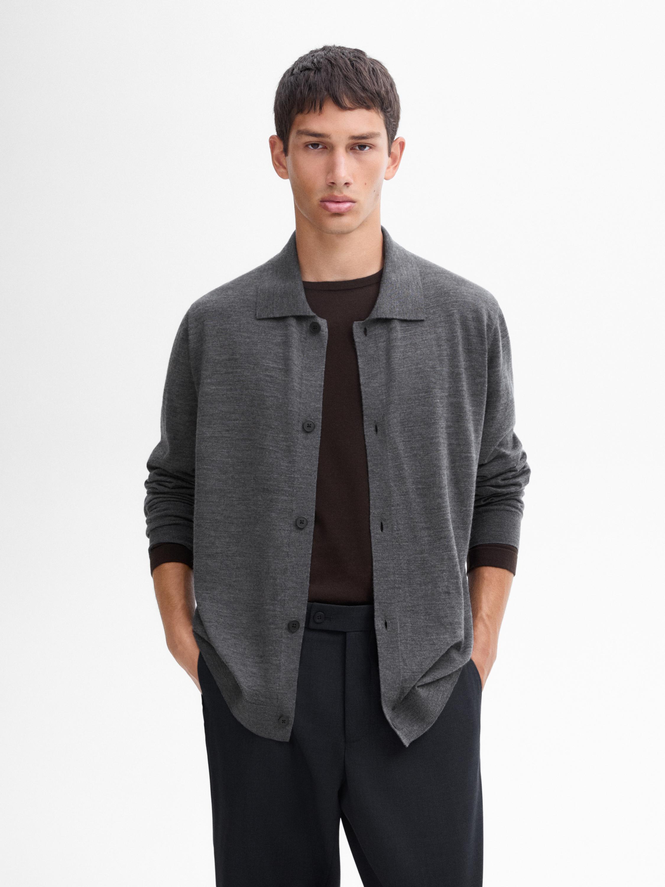 Massimo dutti mens cardigan best sale