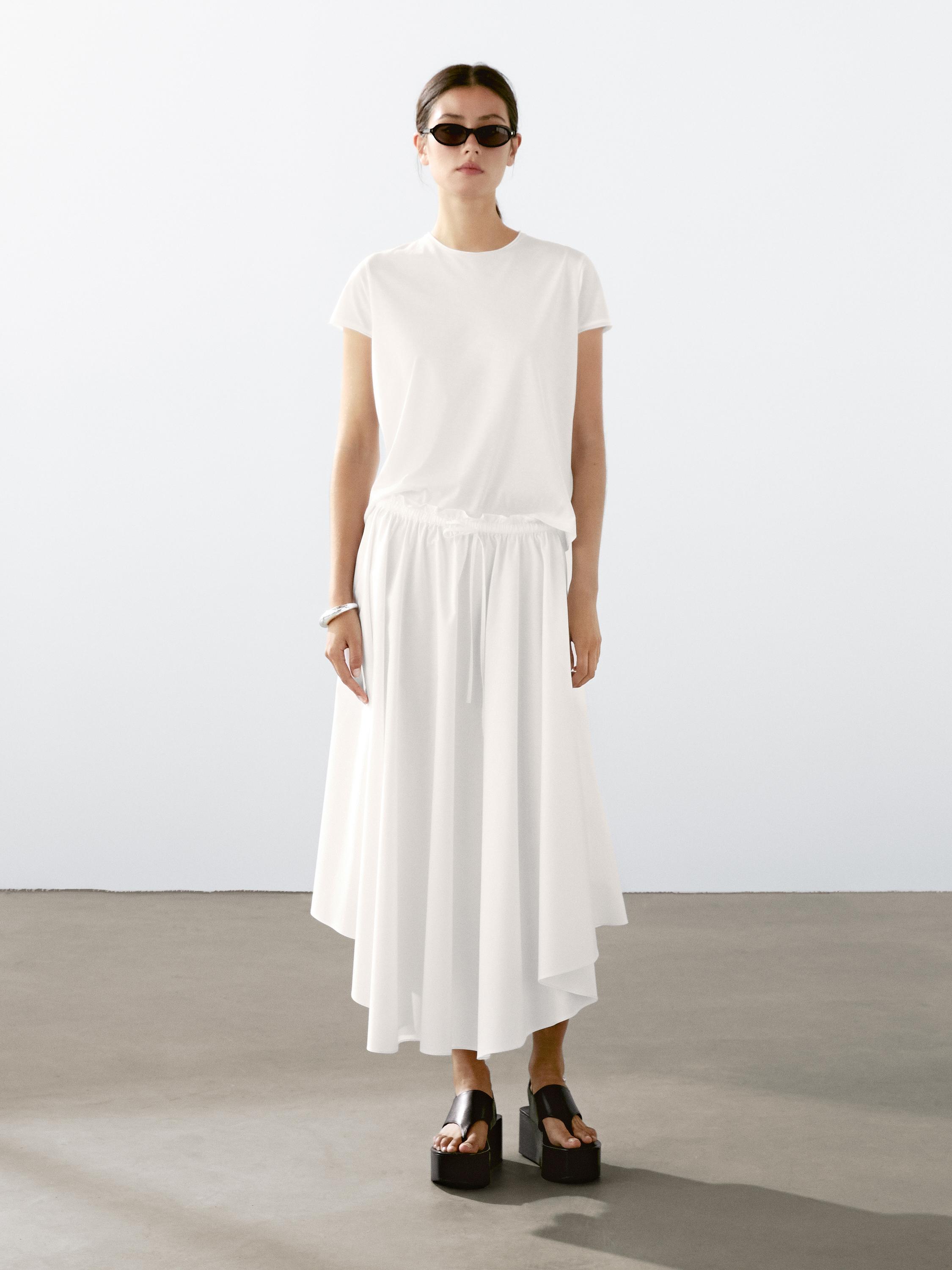 T-shirt fluida de manga curta