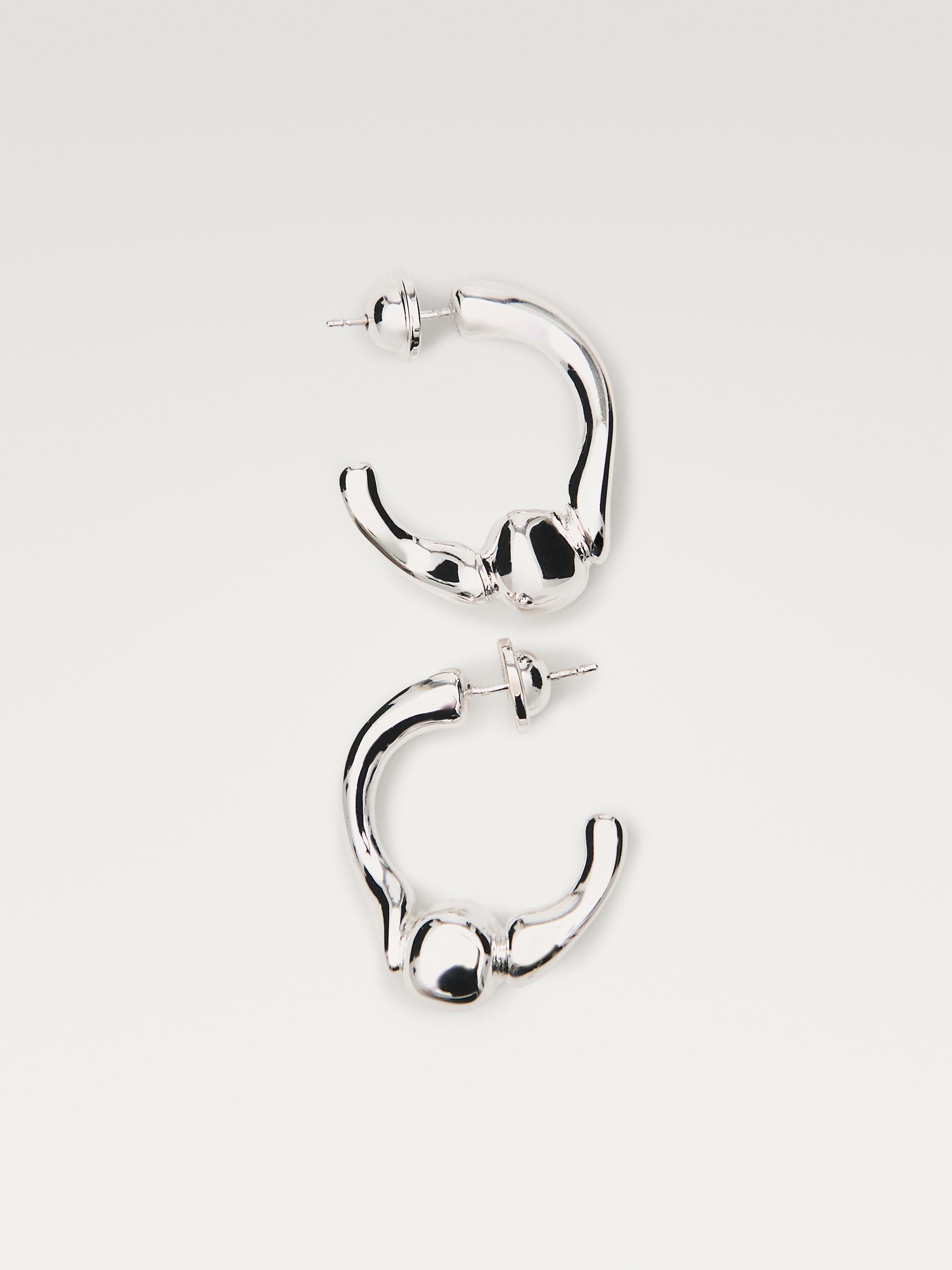 Ball hoop earrings