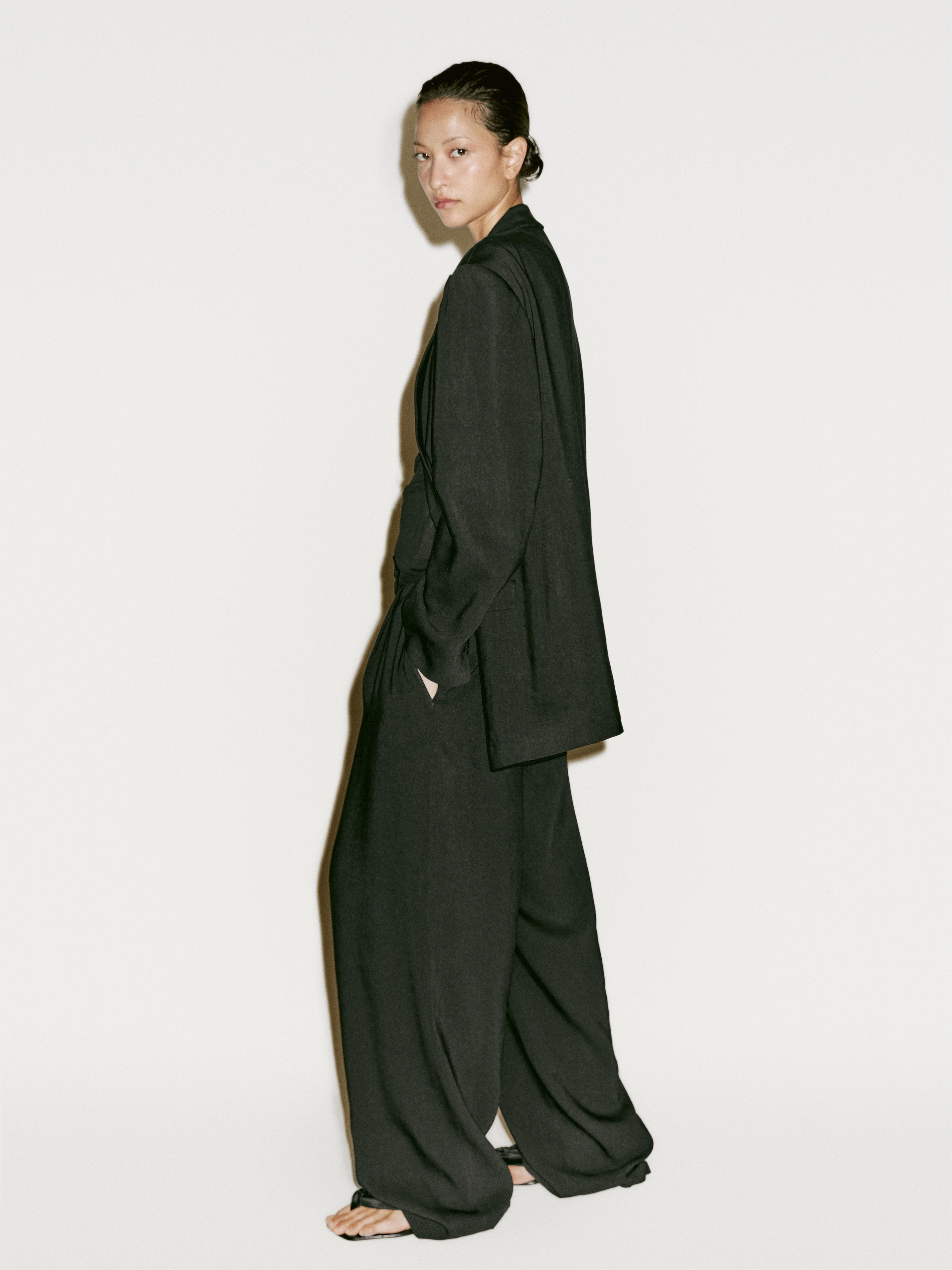 Double-breasted linen blend blazer - Limited Edition