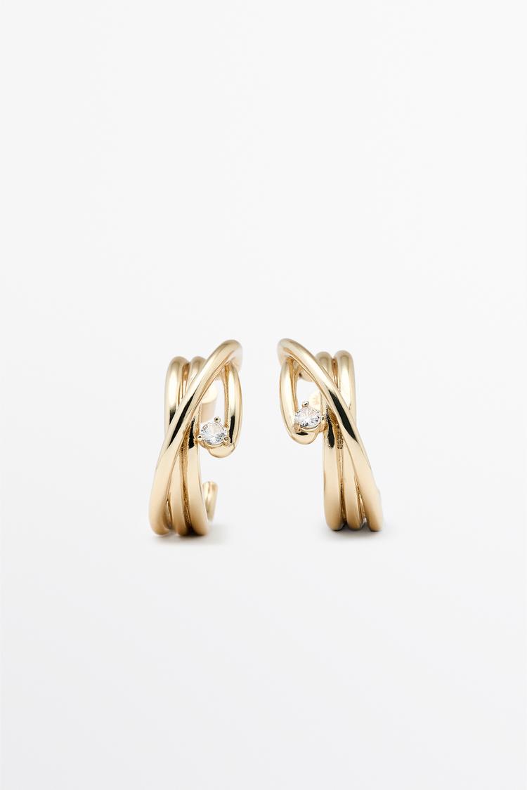 Shimmery hoop earrings — GOLDEN