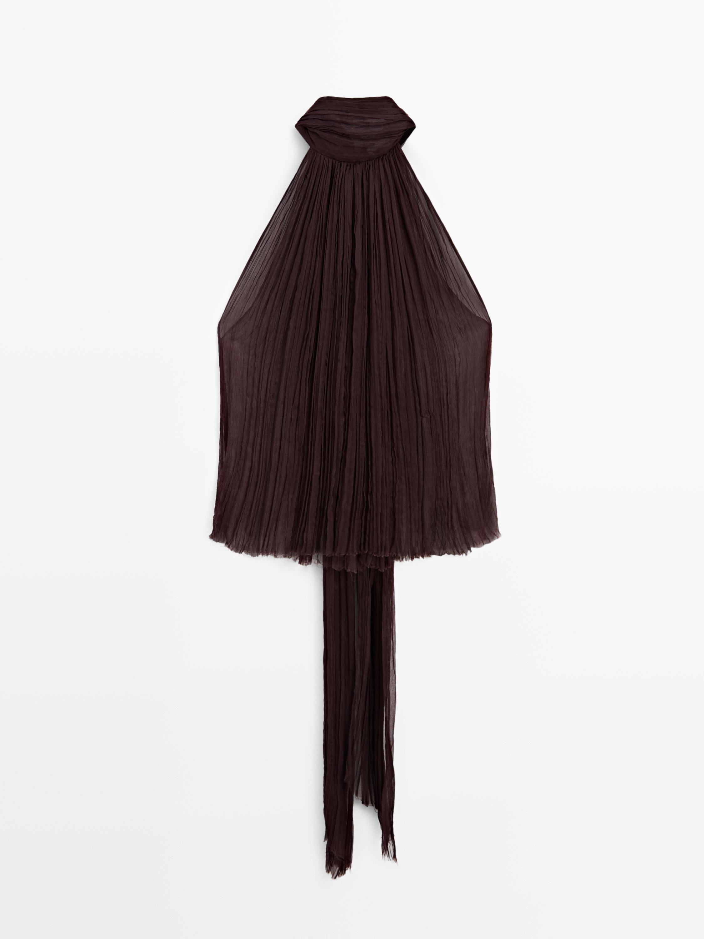 Top halter plisado - STUDIO