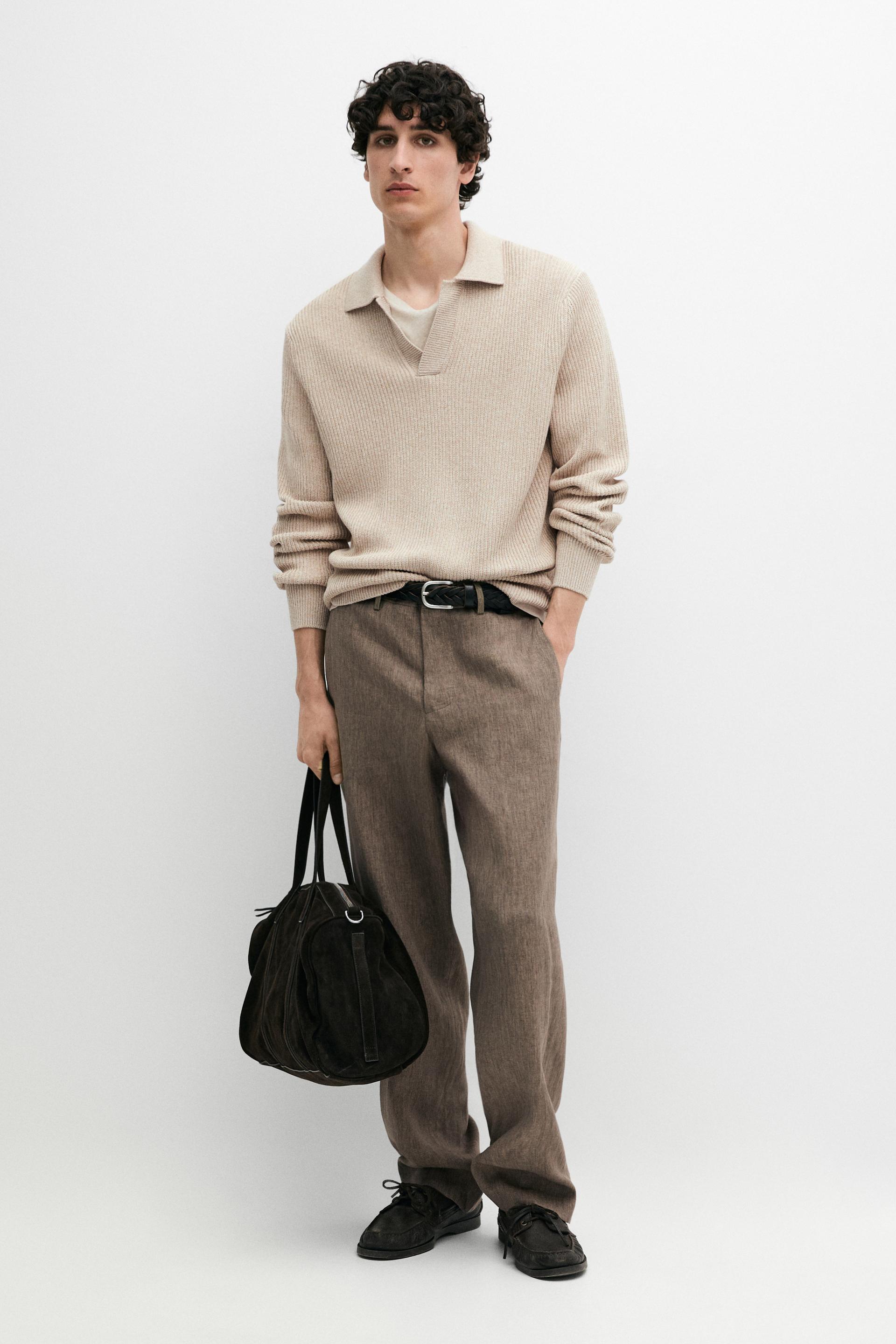 Maglia A Polo In Cotone - Ecru - L - Massimo Dutti - Maschile