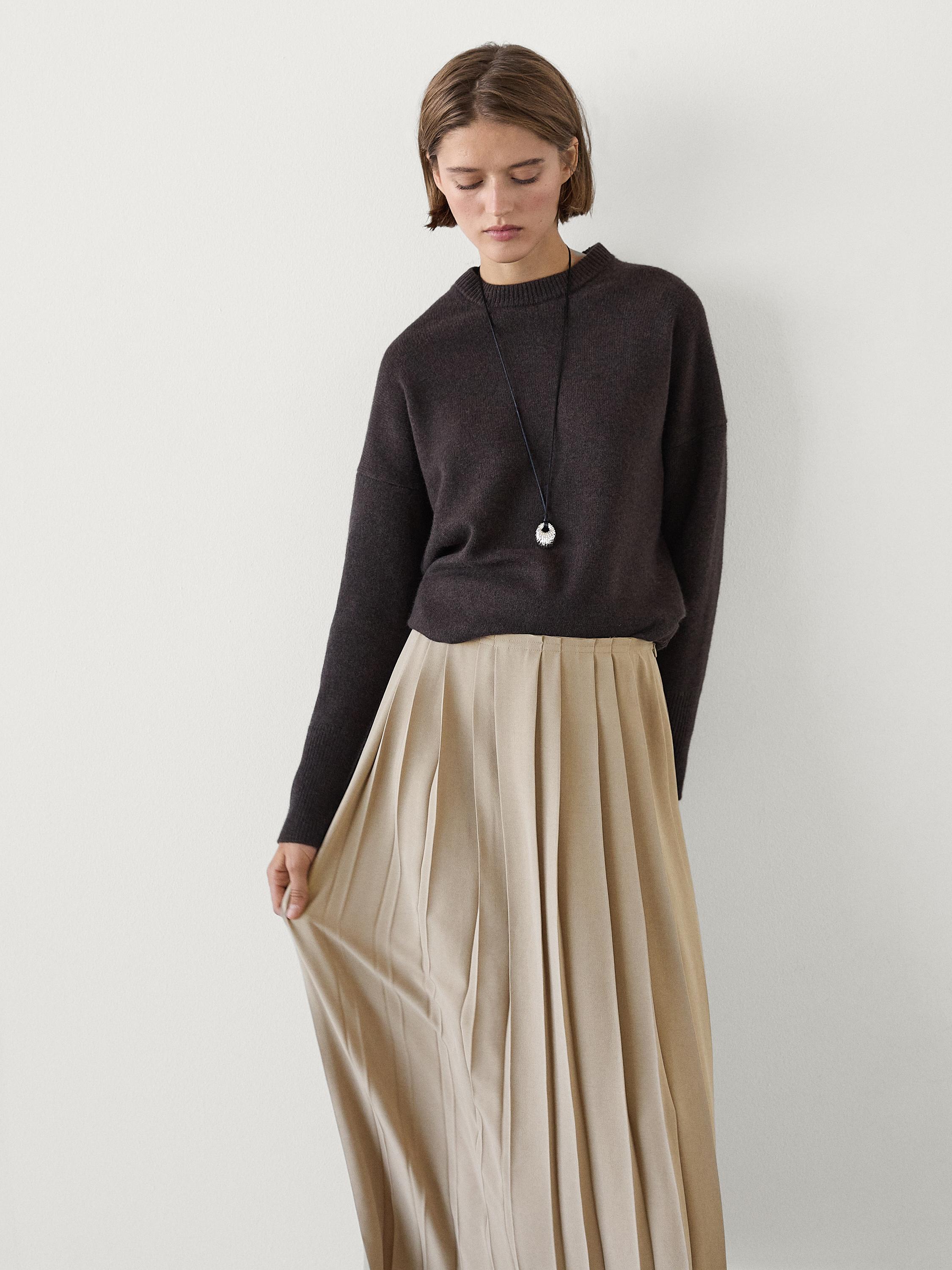 Jupe longue plissée