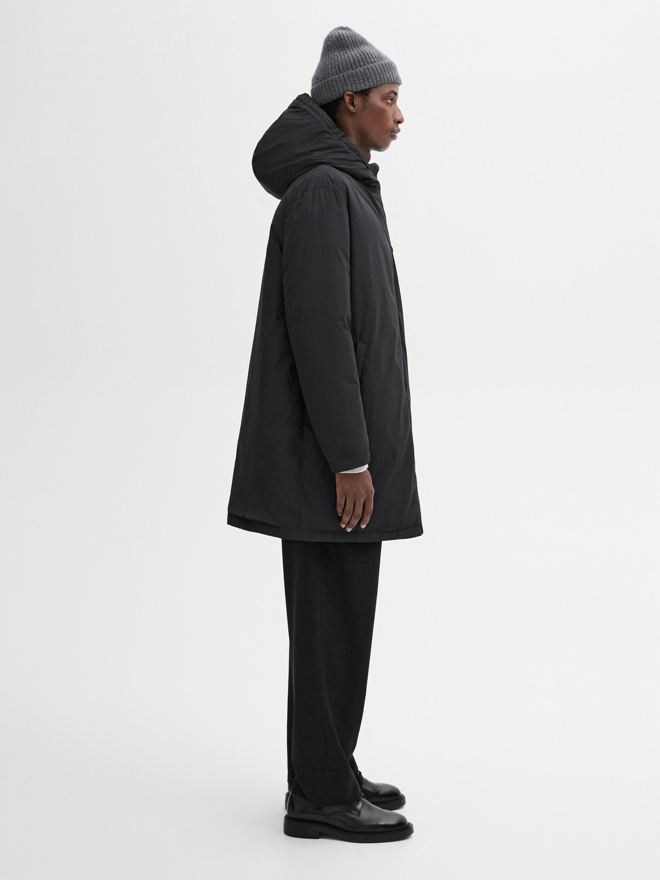 Long hooded down parka