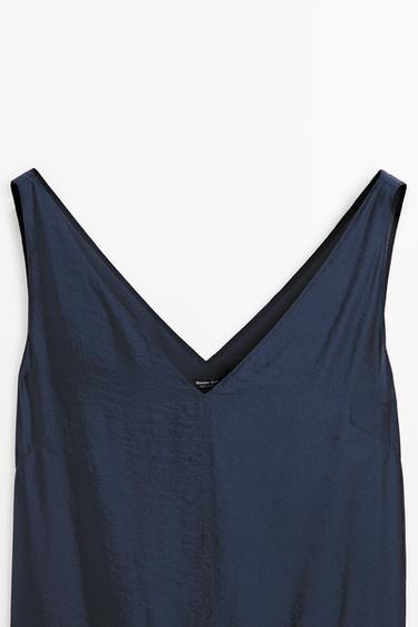 Flowing flared maxi dress — MEDIUM BLUE 9