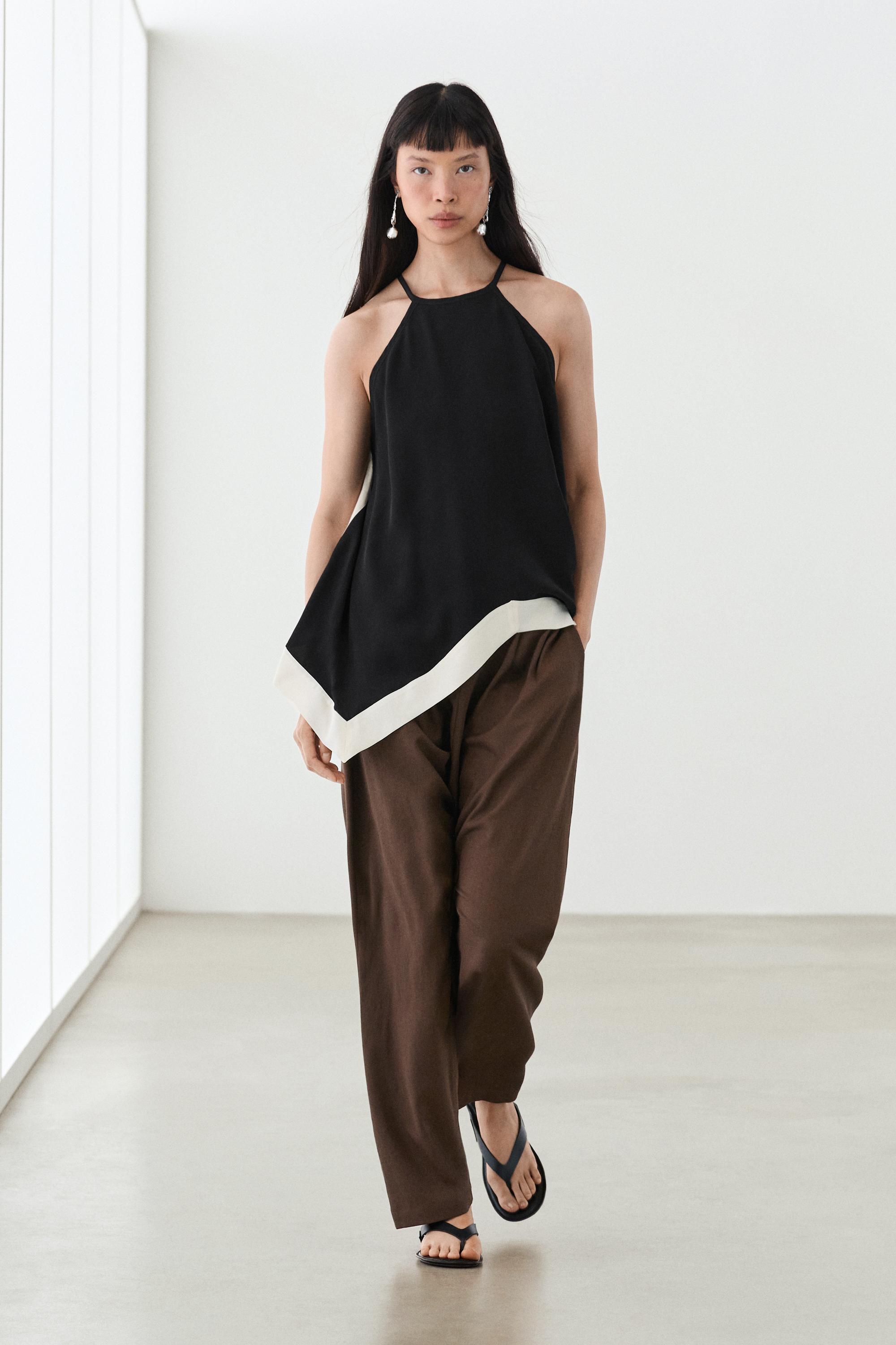 Darted sarouel trousers — BROWN
