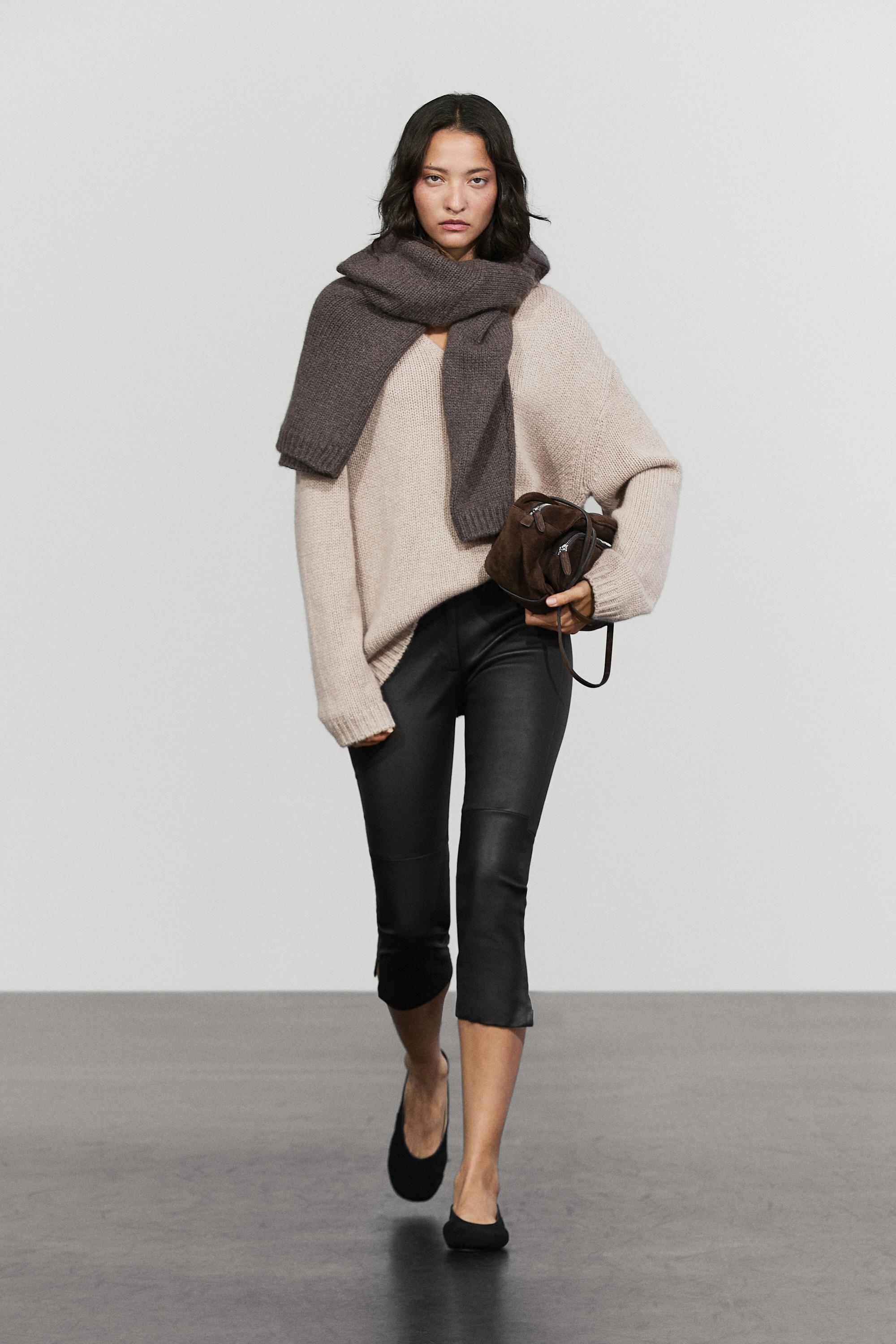 Massimo Dutti Kapri deri pantolon görsel 8