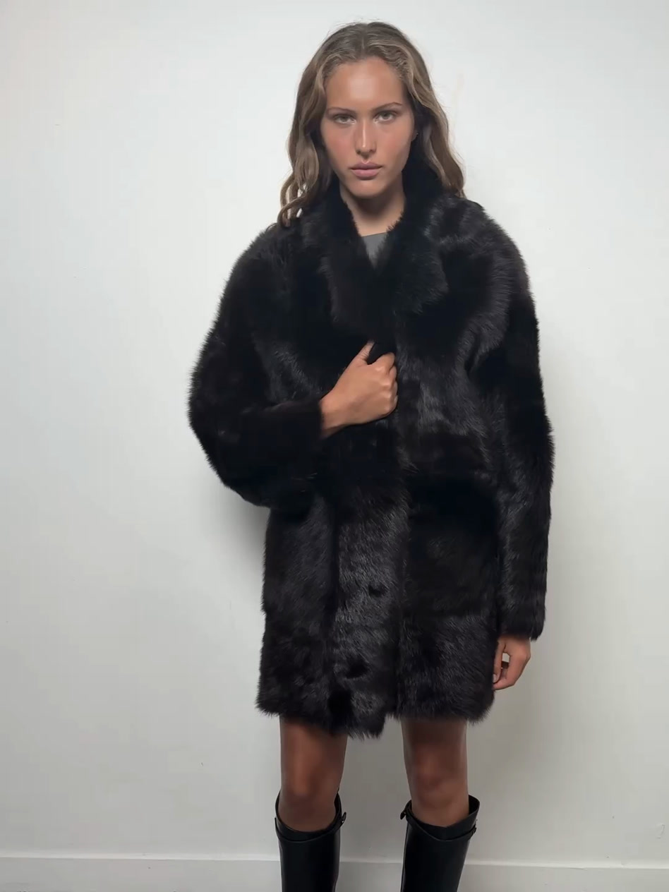Long Tuscan leather coat