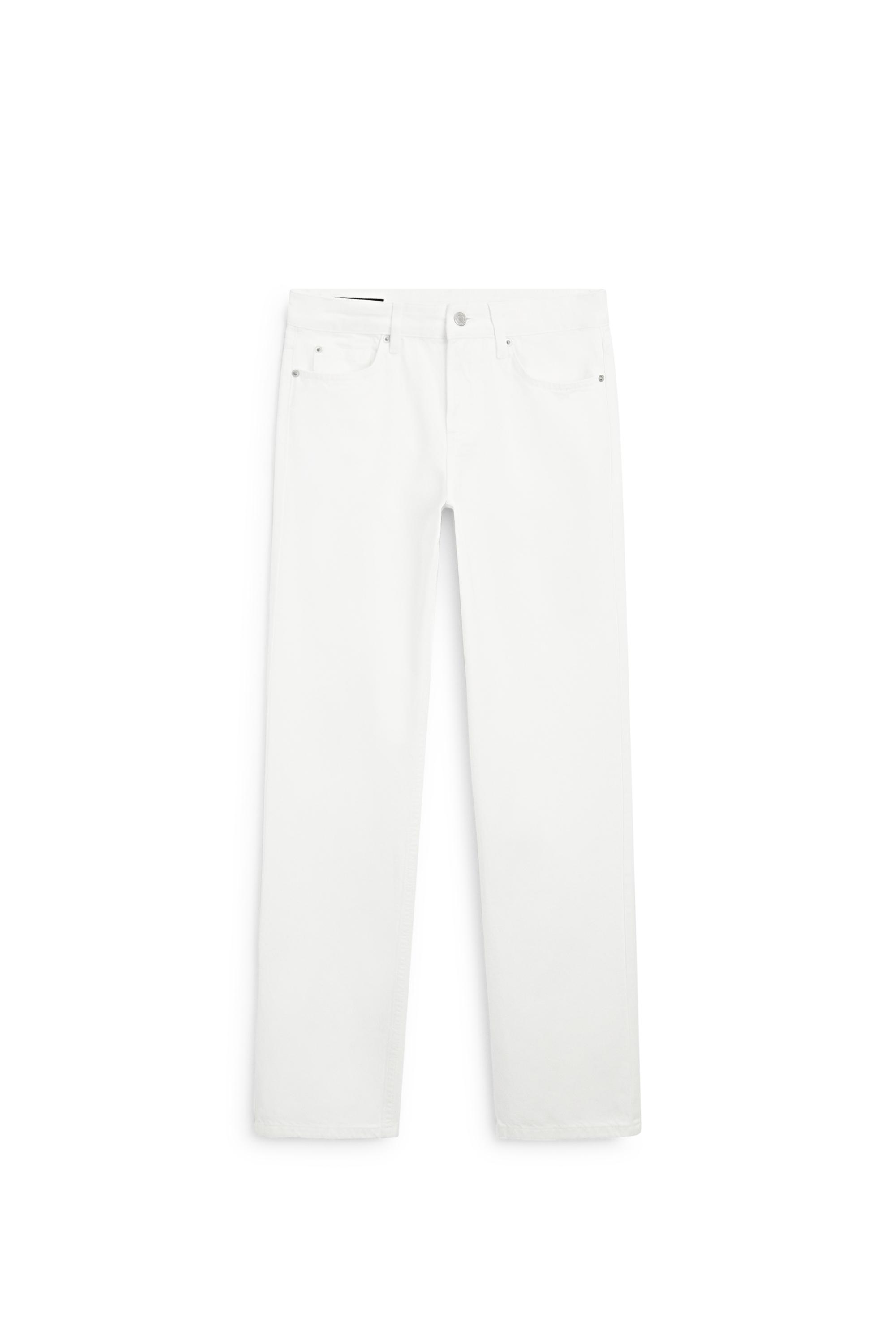 Low-rise straight-leg jeans — Off white