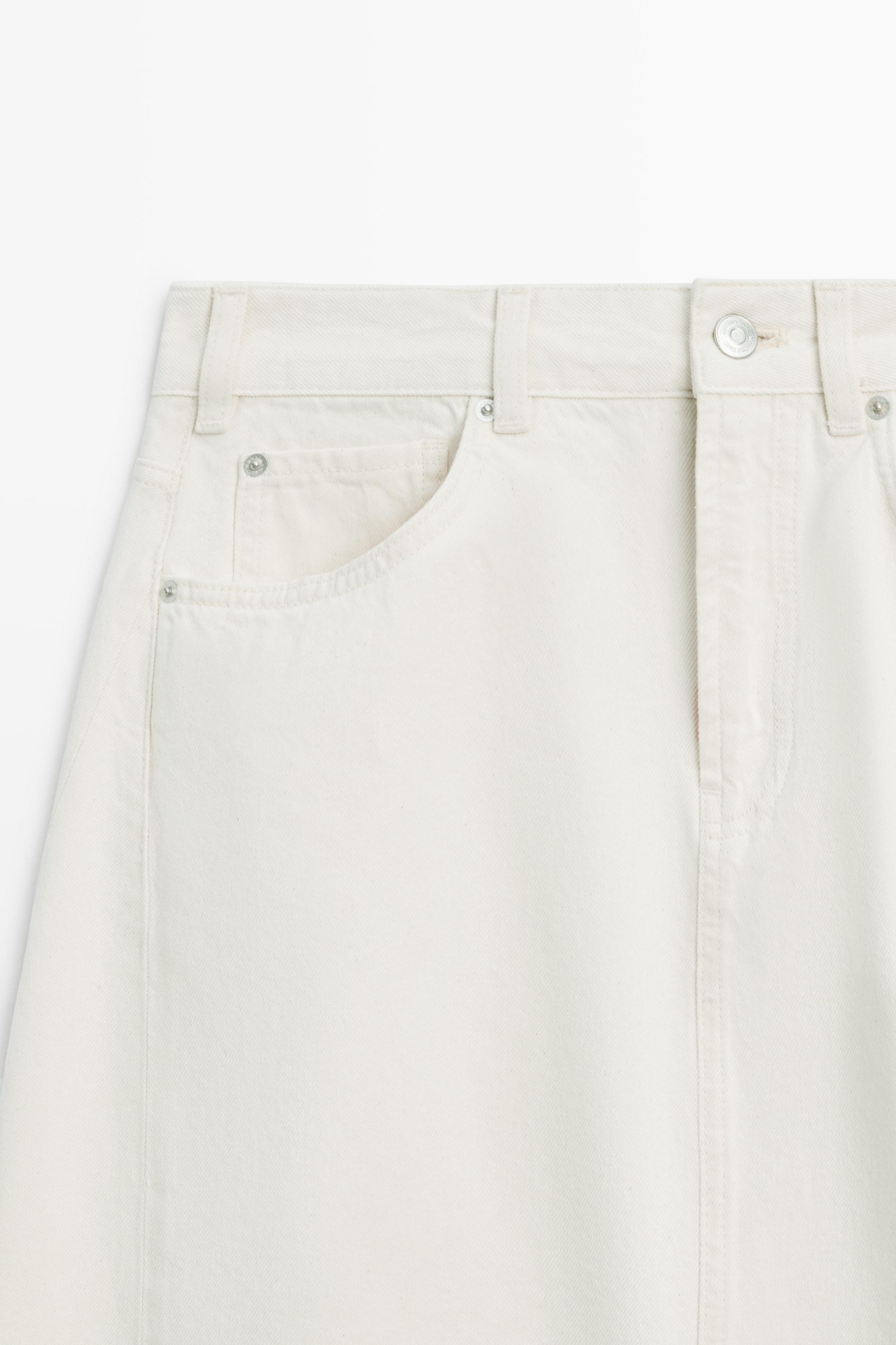 Barrel fit denim midi skirt — CREAM