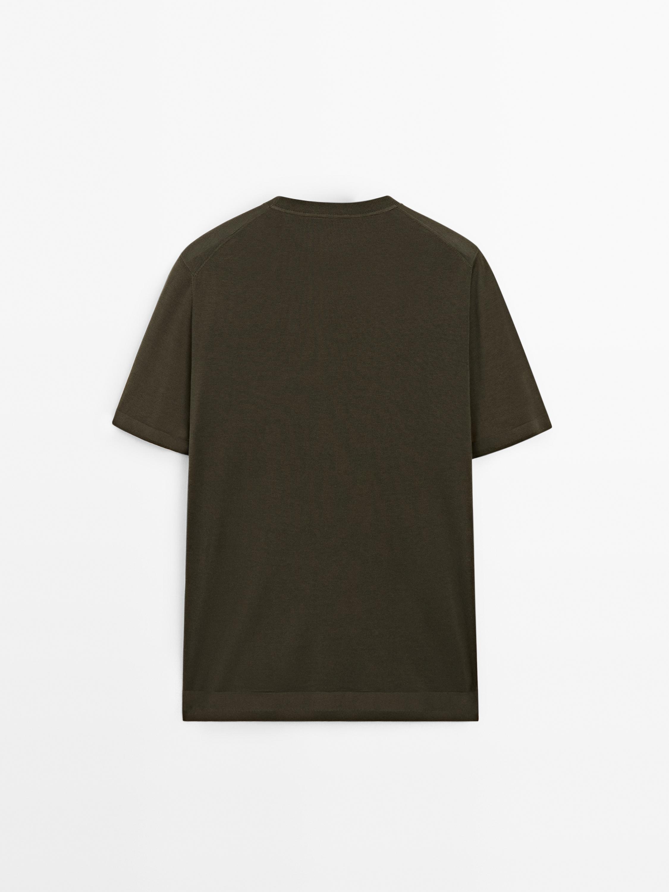 Cotton blend knit T-shirt