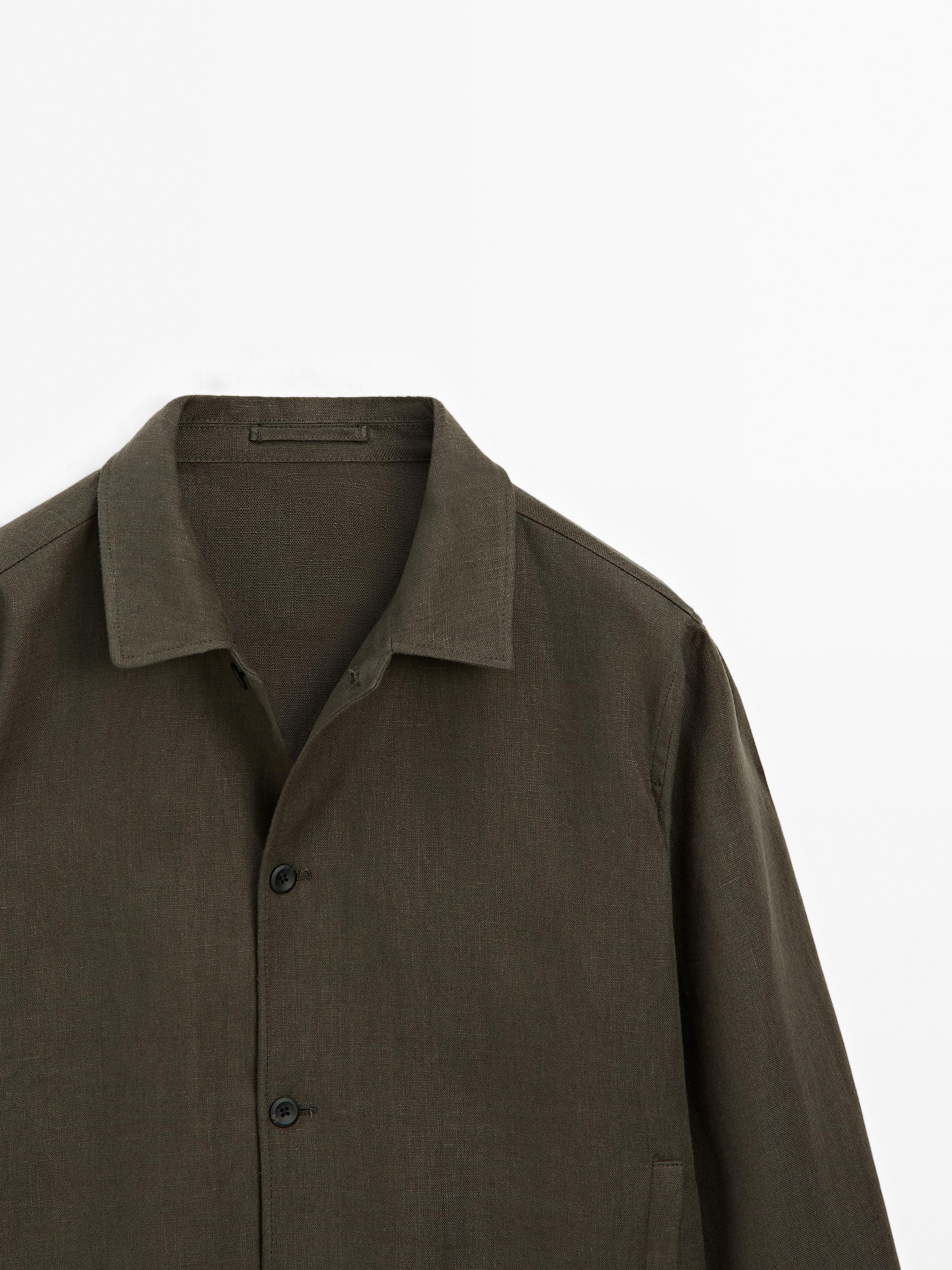 100% linen overshirt