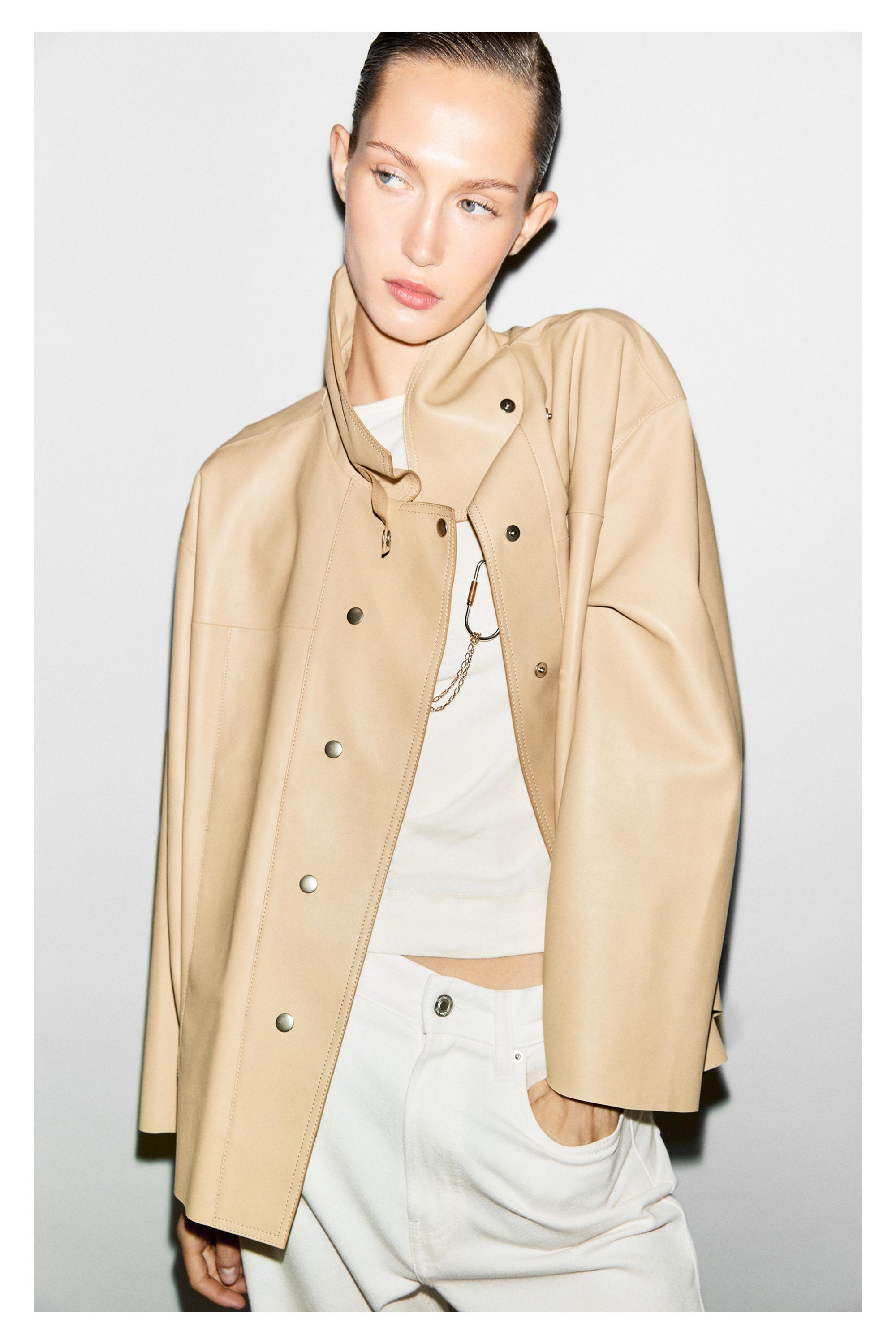 Nappa leather shirt — Vanilla