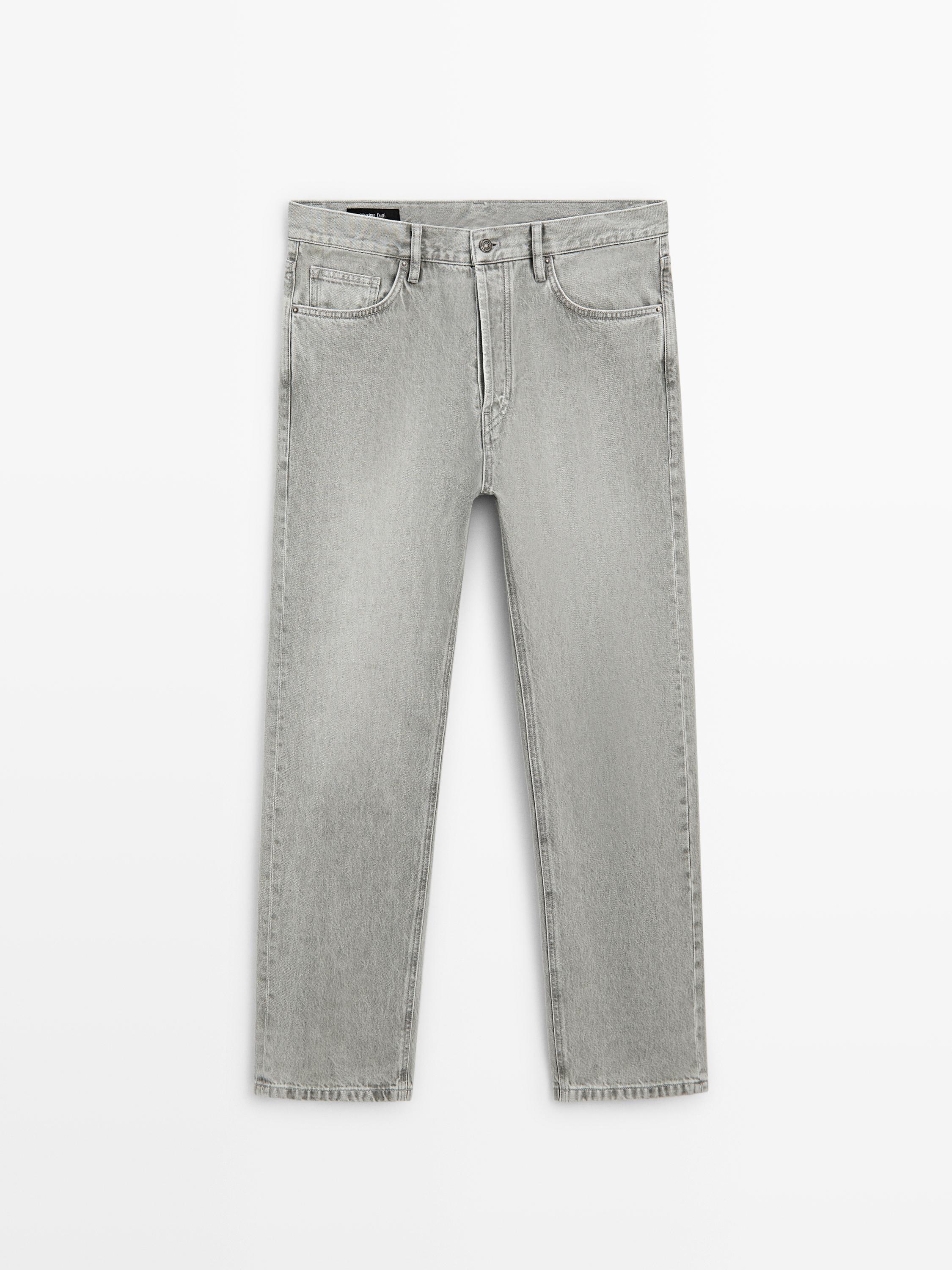 Straight-leg jeans — GREY