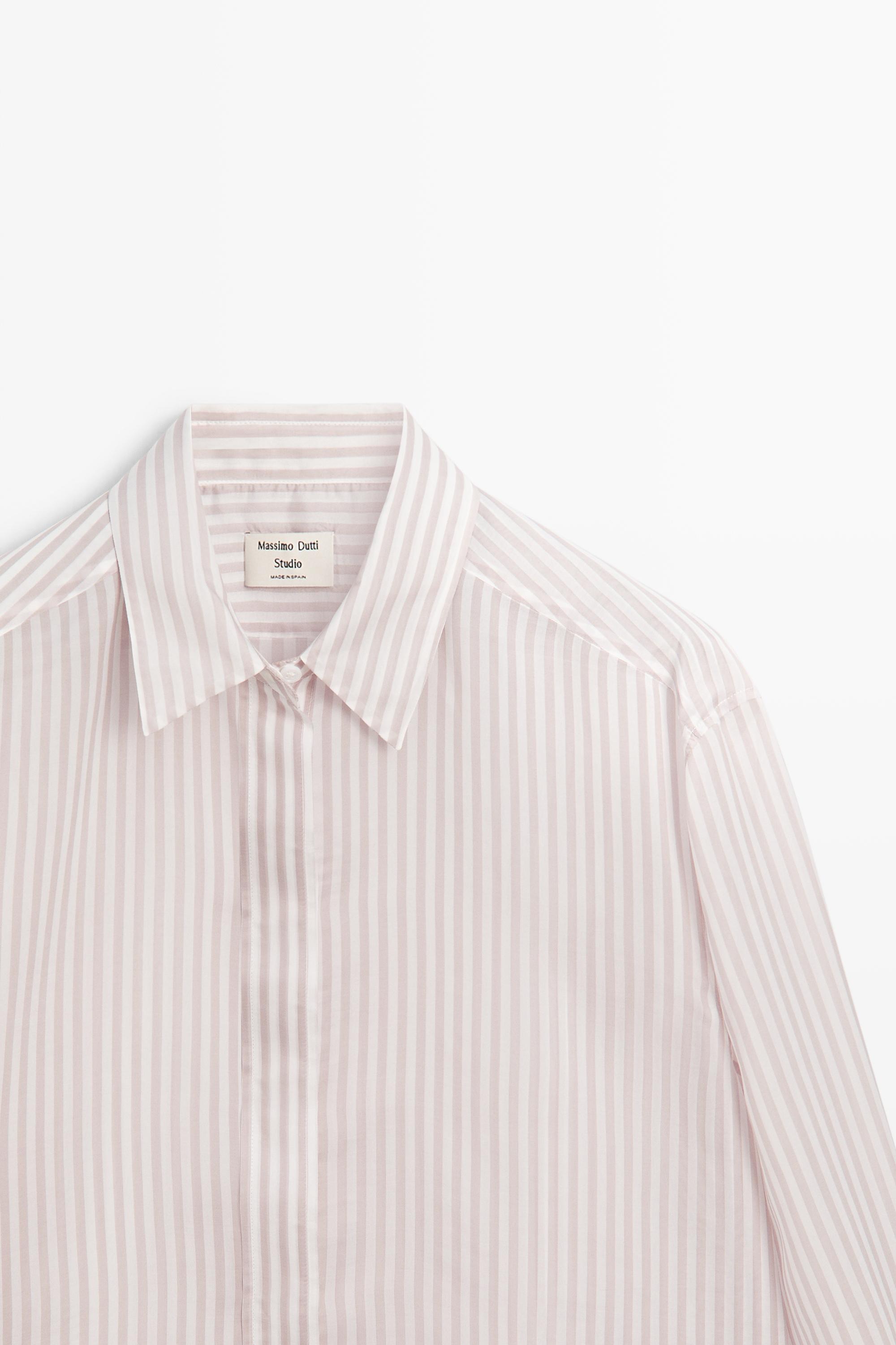 Flowing striped shirt - STUDIO — Pink