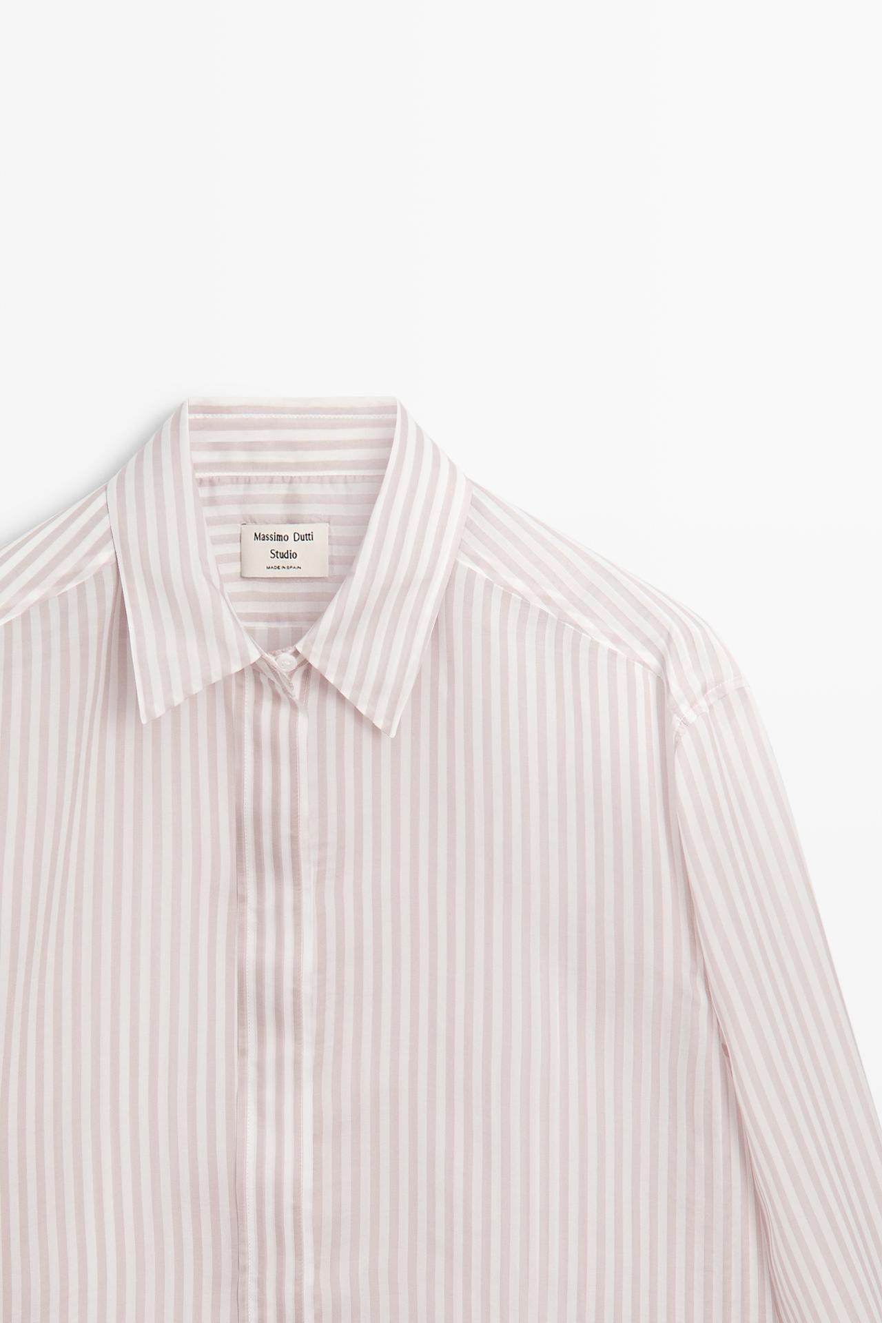 Flowing striped shirt - STUDIO — Pink