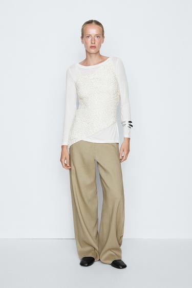 Open-knit asymmetric top - STUDIO — Off white 1