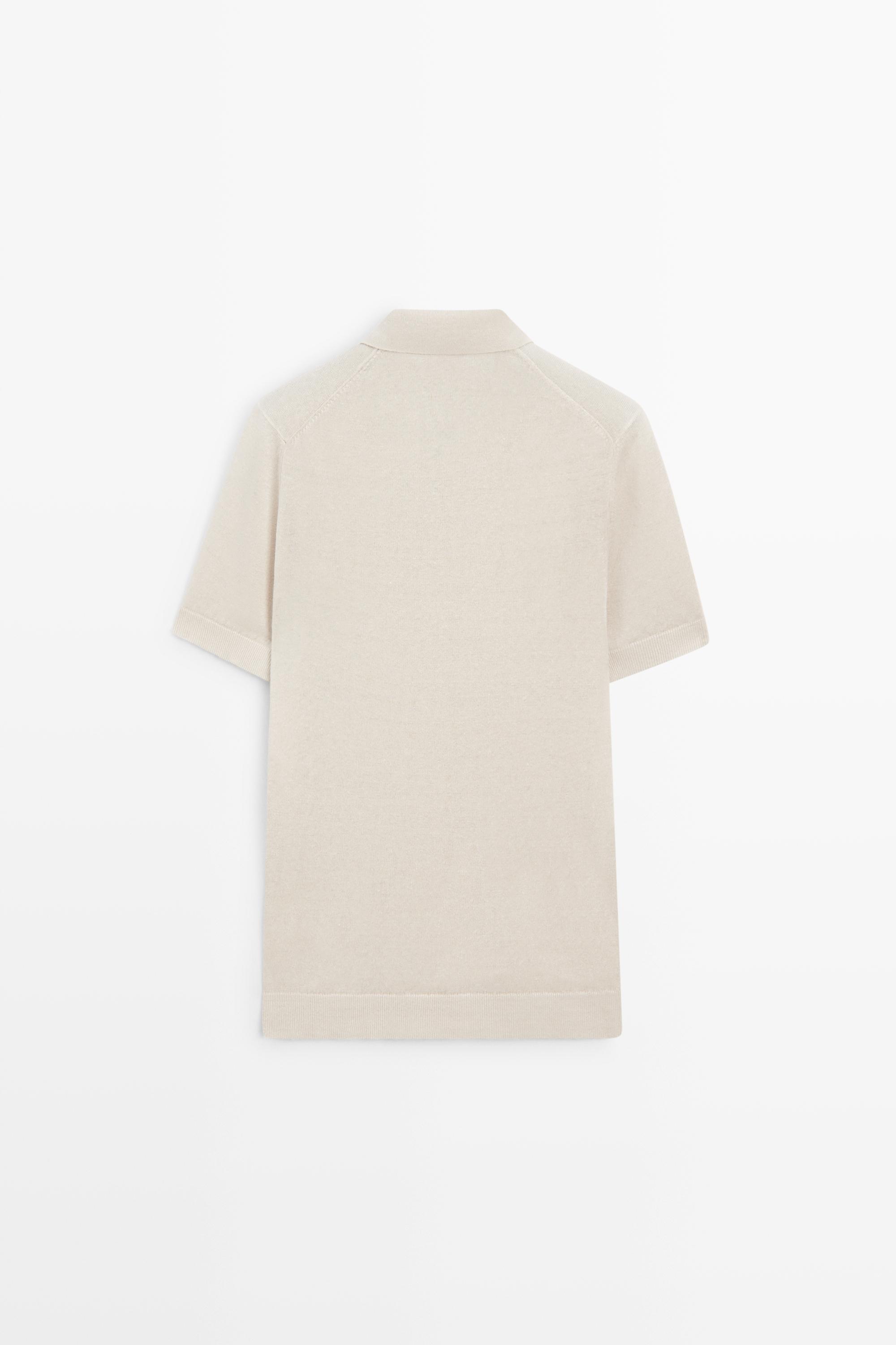 100% linen short sleeve knit sweater