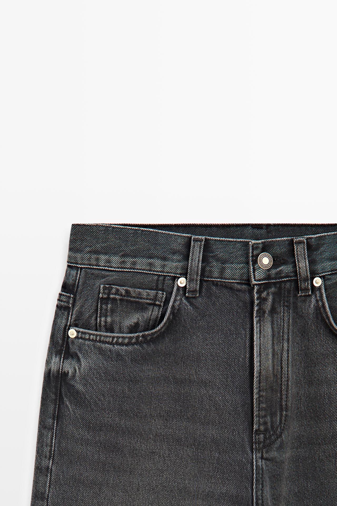 High-waist wide-leg jeans — GREY