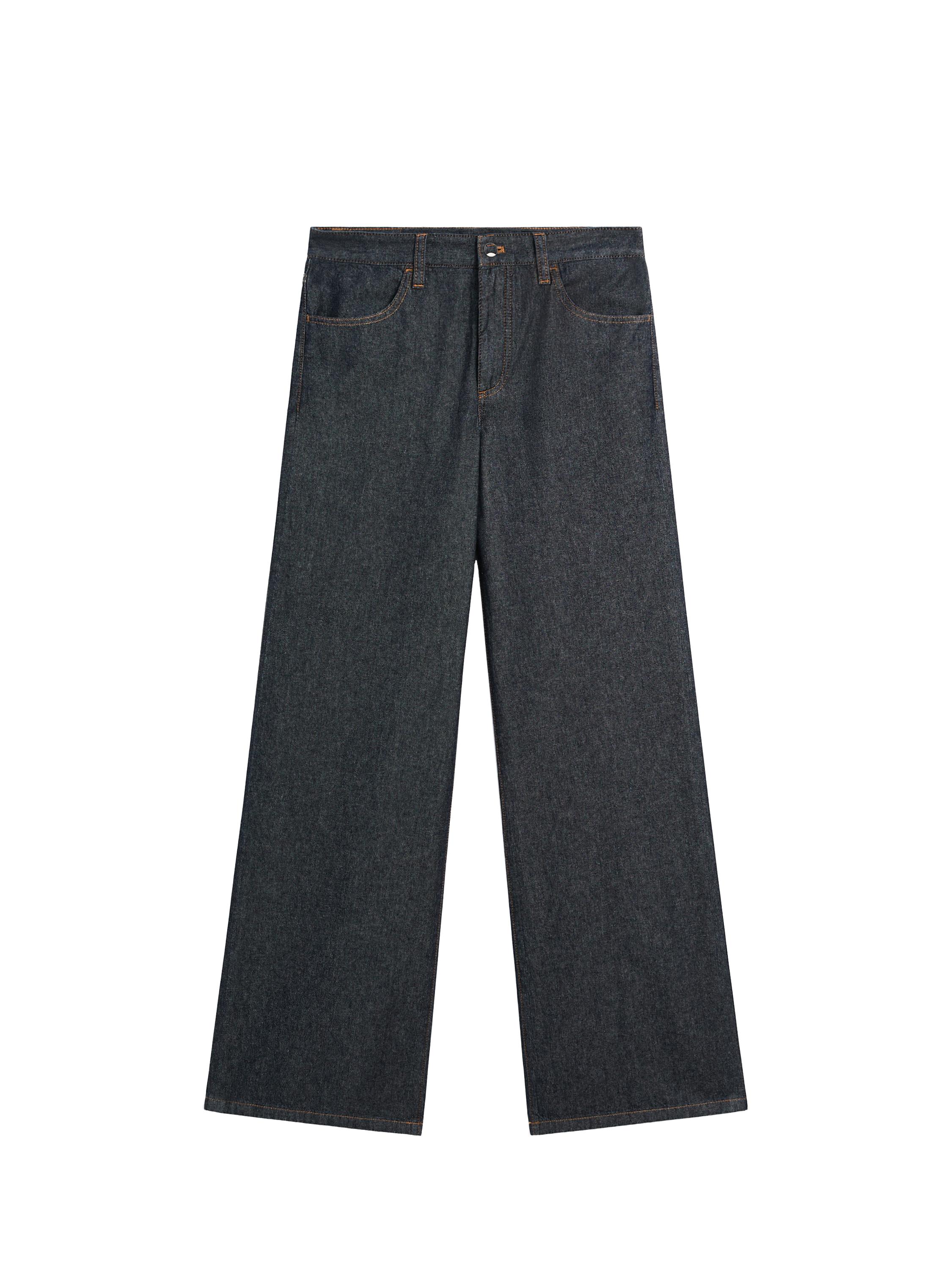 Loose mid-rise wide-leg jeans