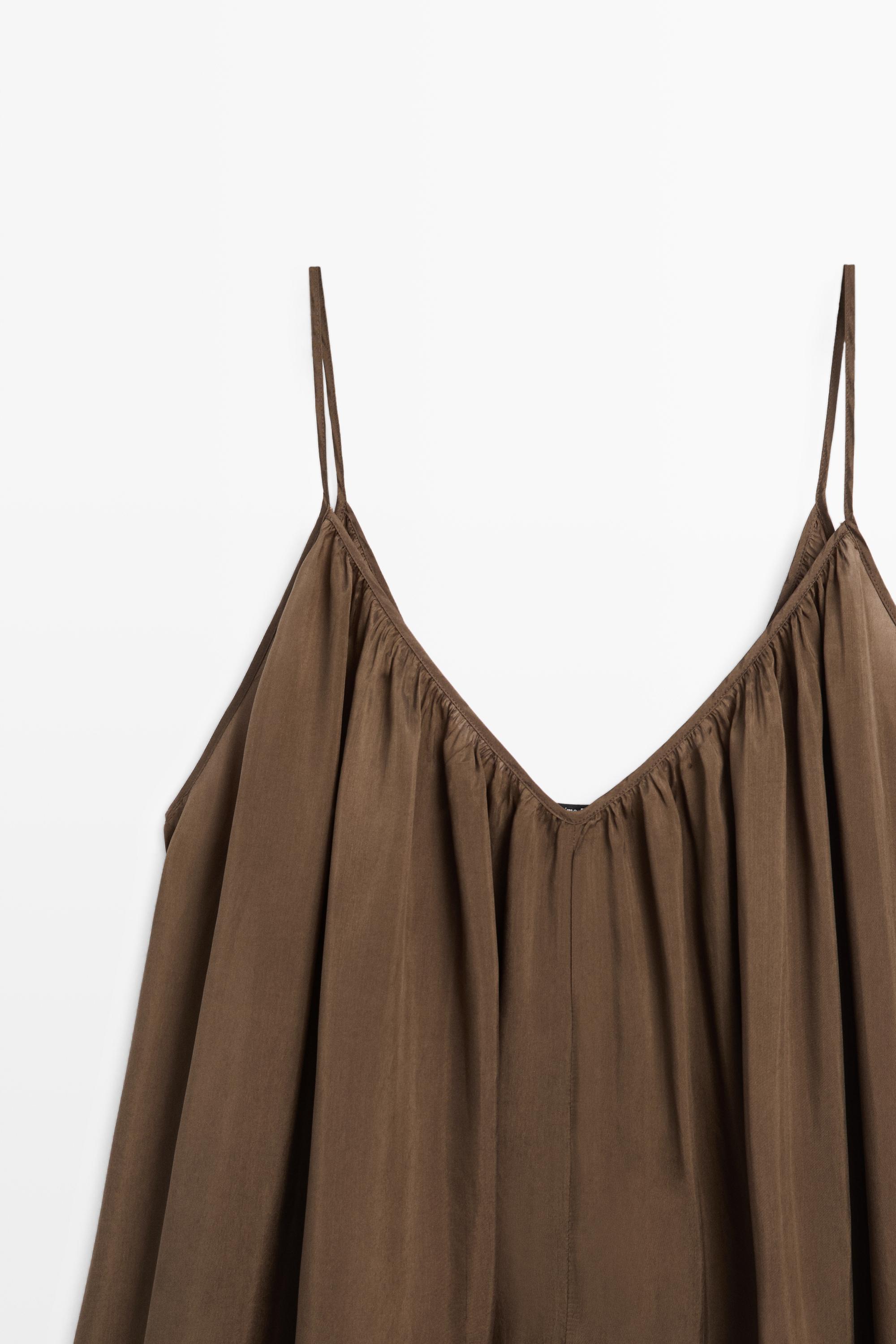 Flowing sarouel jumpsuit — BROWN (alternate view)