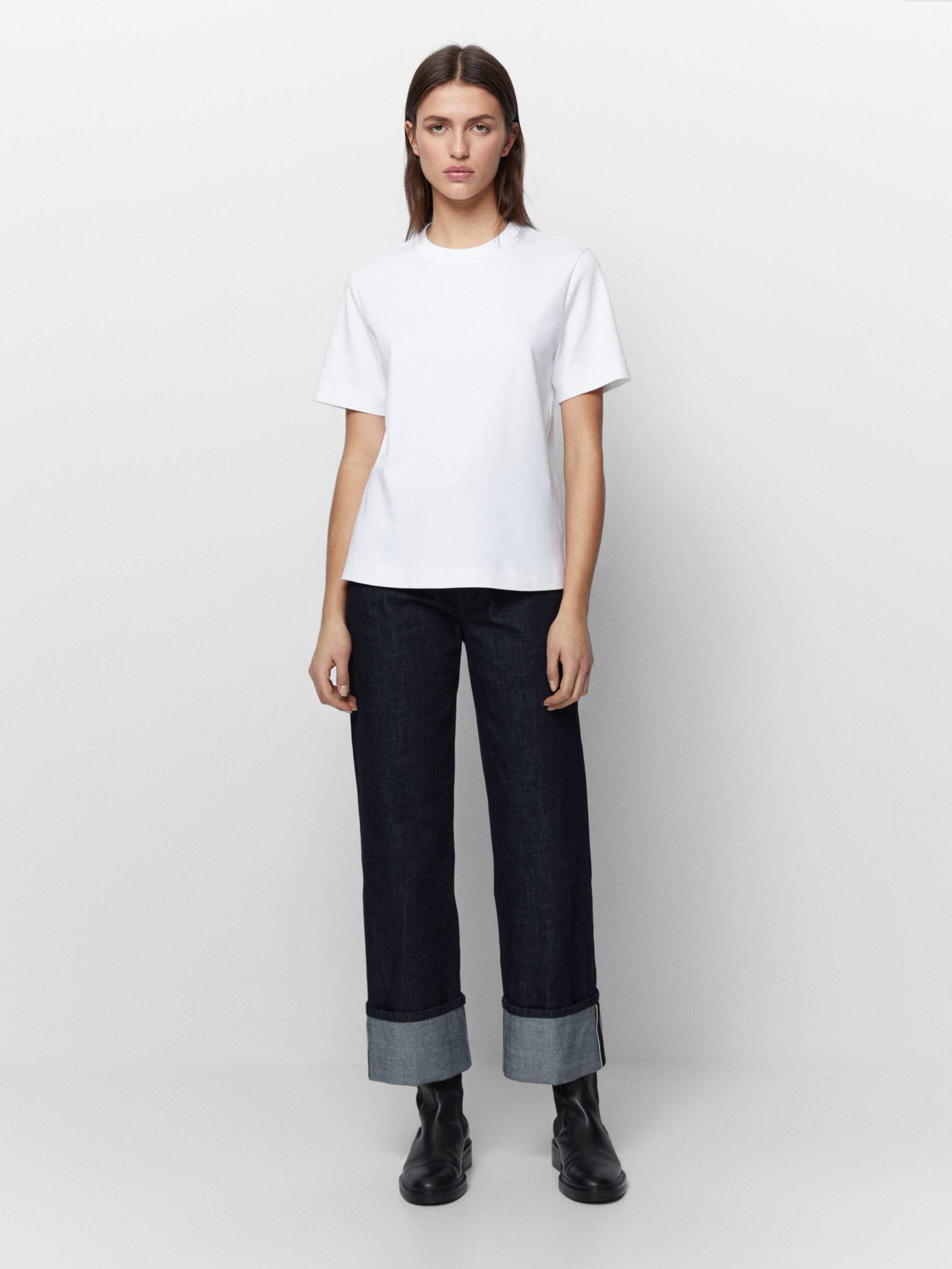 Short sleeve interlock T-shirt — Off white