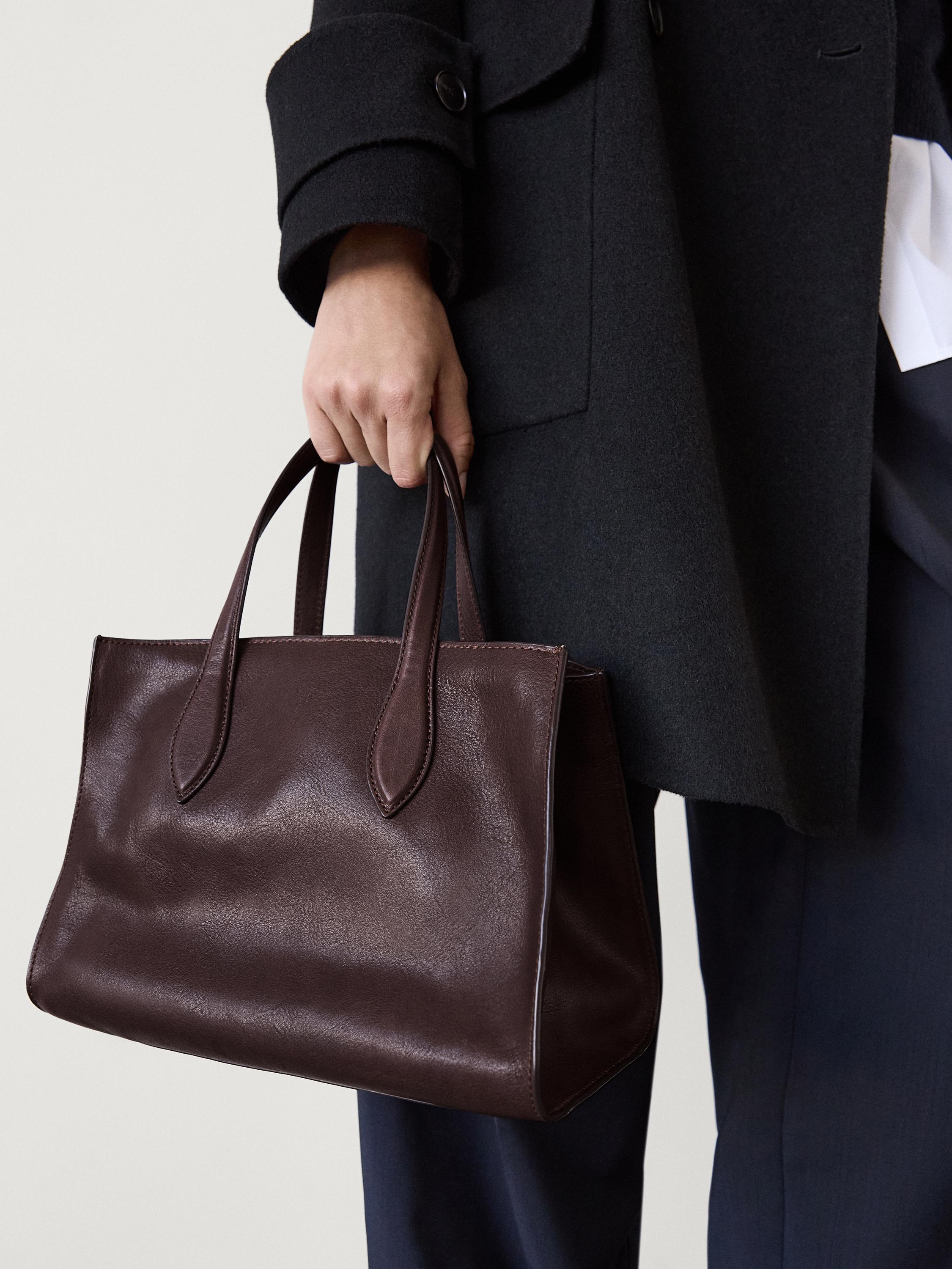 Tote bag en cuir nappa