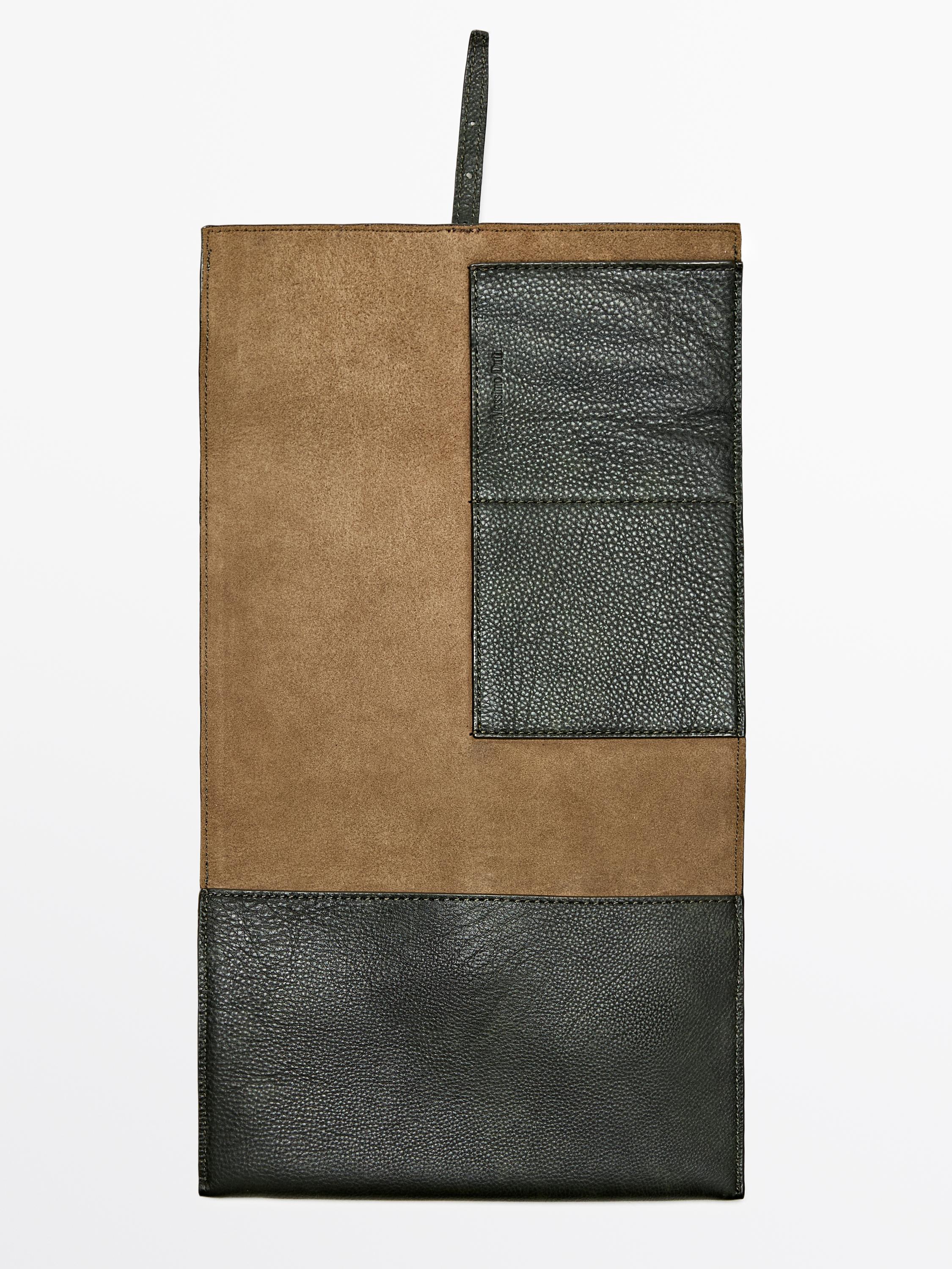 Nappa leather travel case — GREEN