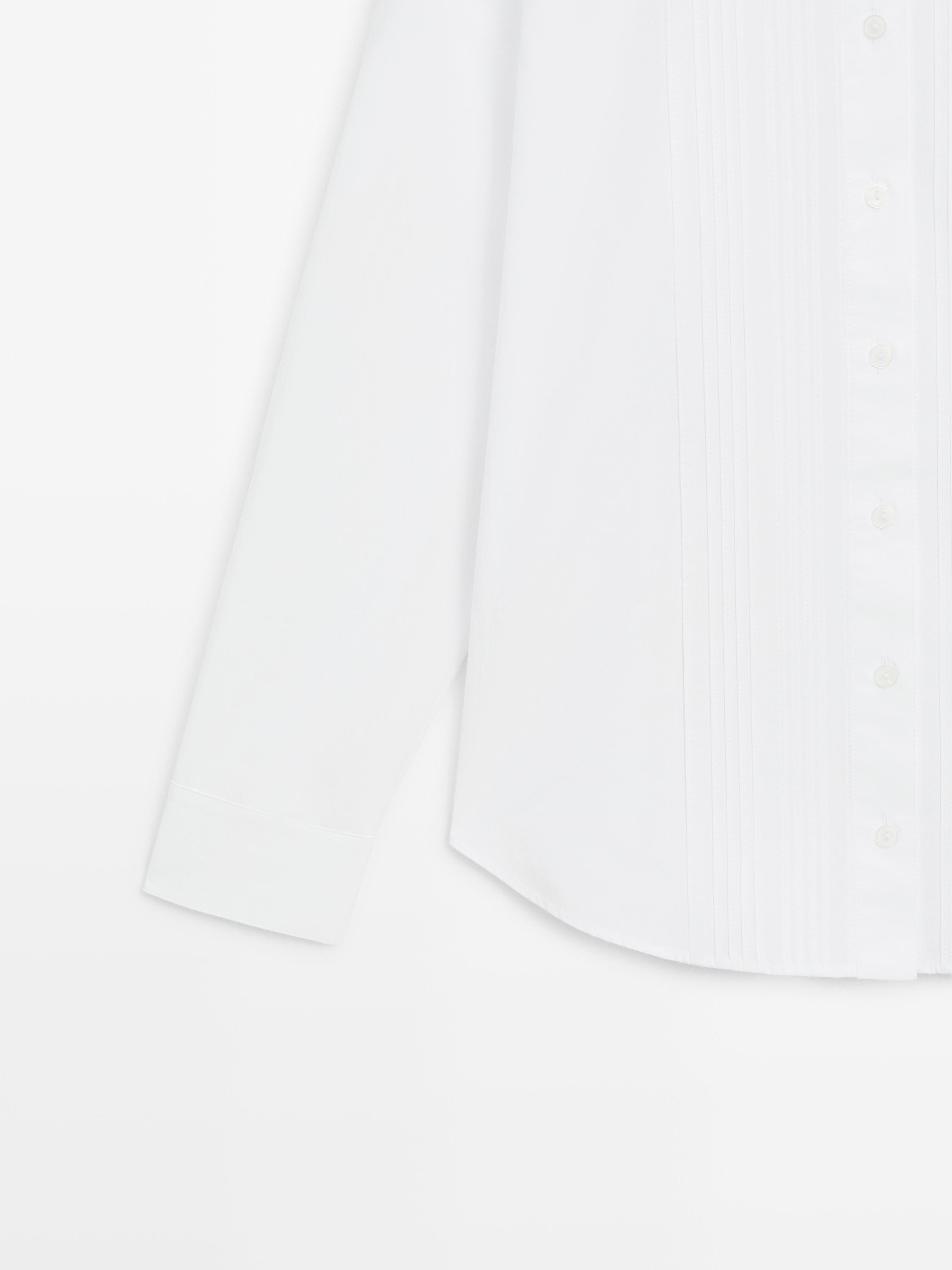 100% cotton fine pintuck shirt