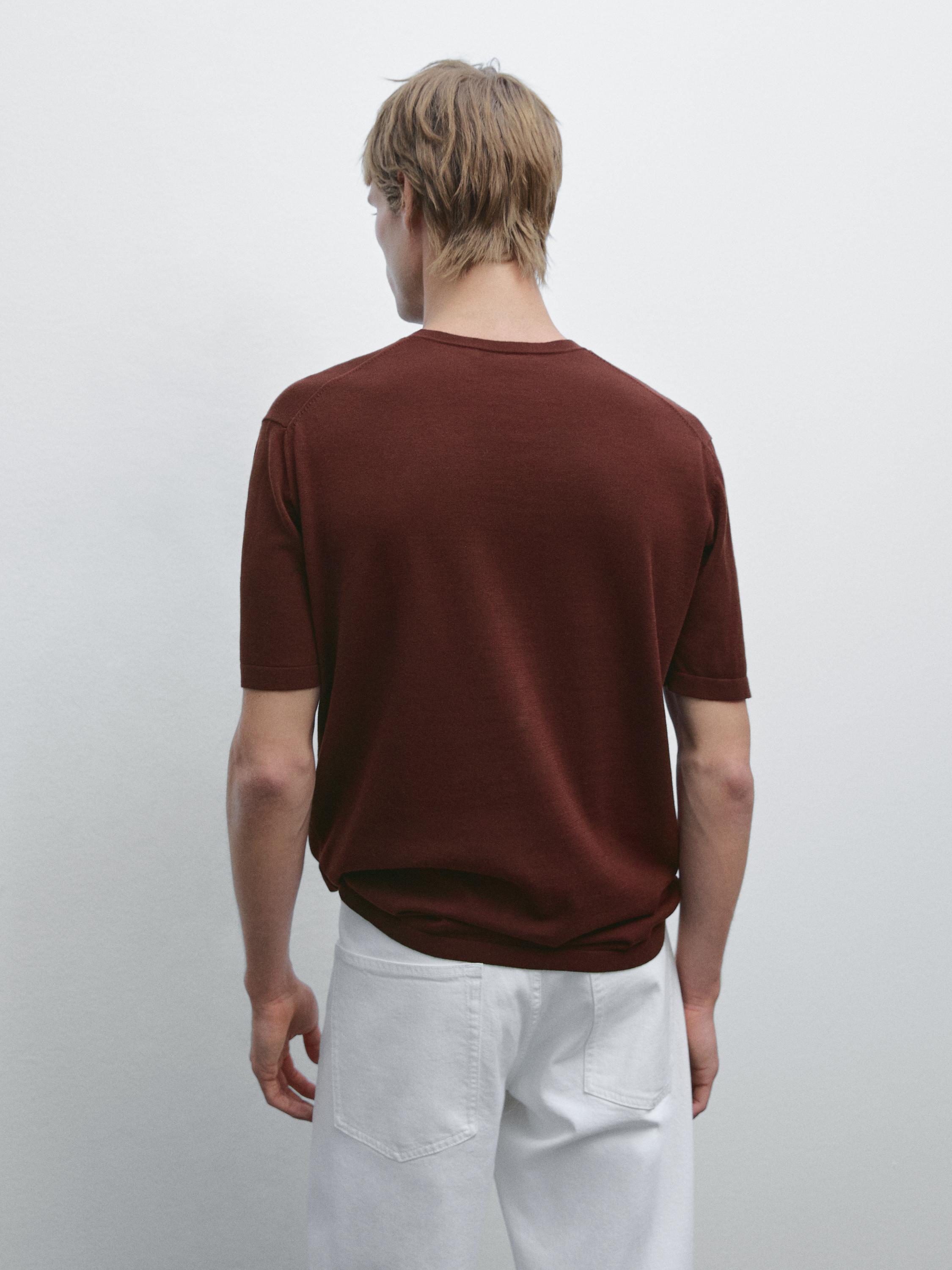 Knit cotton T-shirt