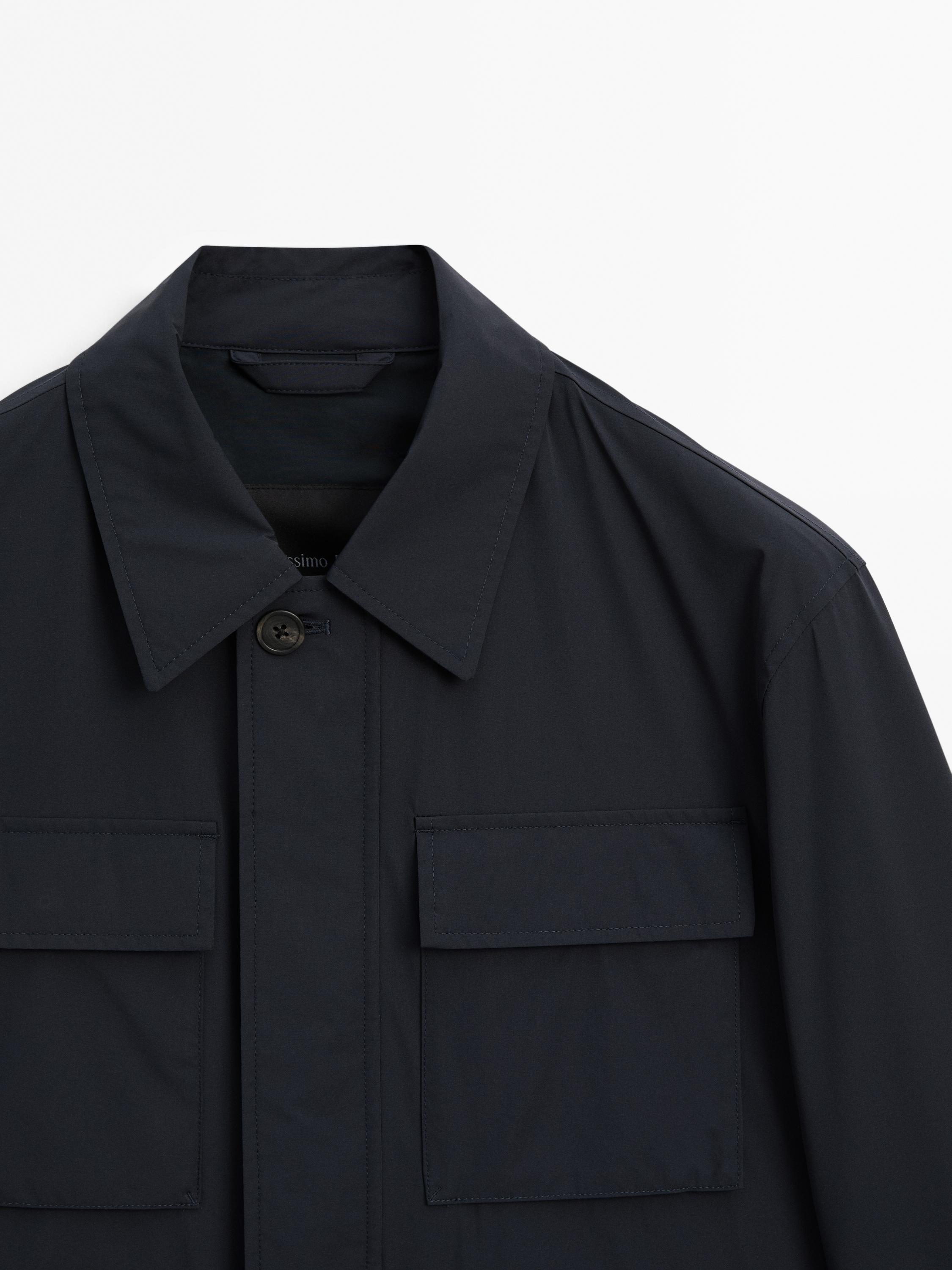 Stretch jacket with pocket details