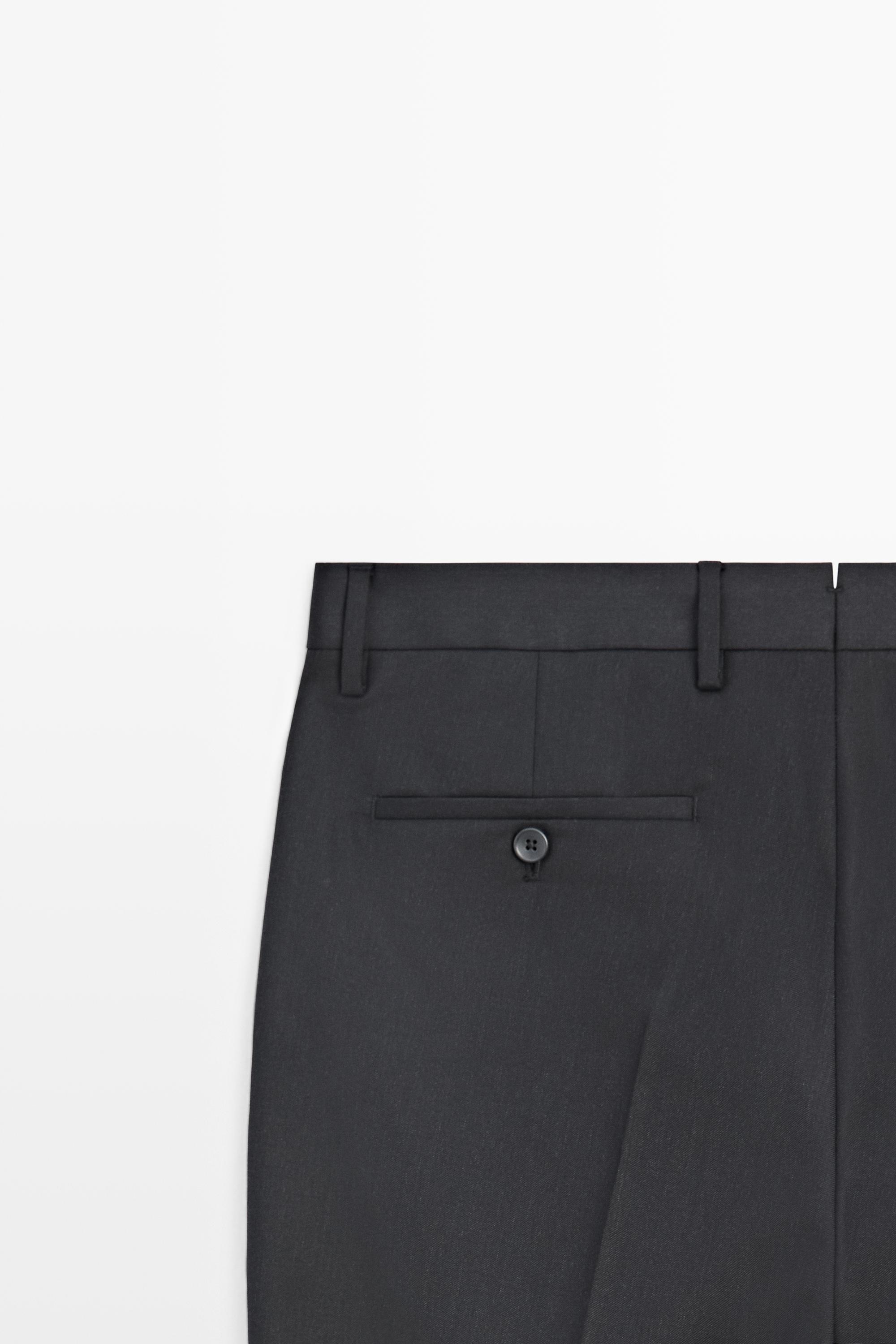 100% wool suit pants — CHARCOAL