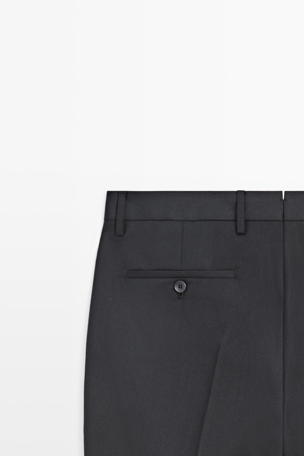 100% wool suit pants — CHARCOAL