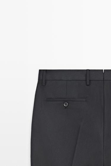 100% wool suit pants — CHARCOAL 9